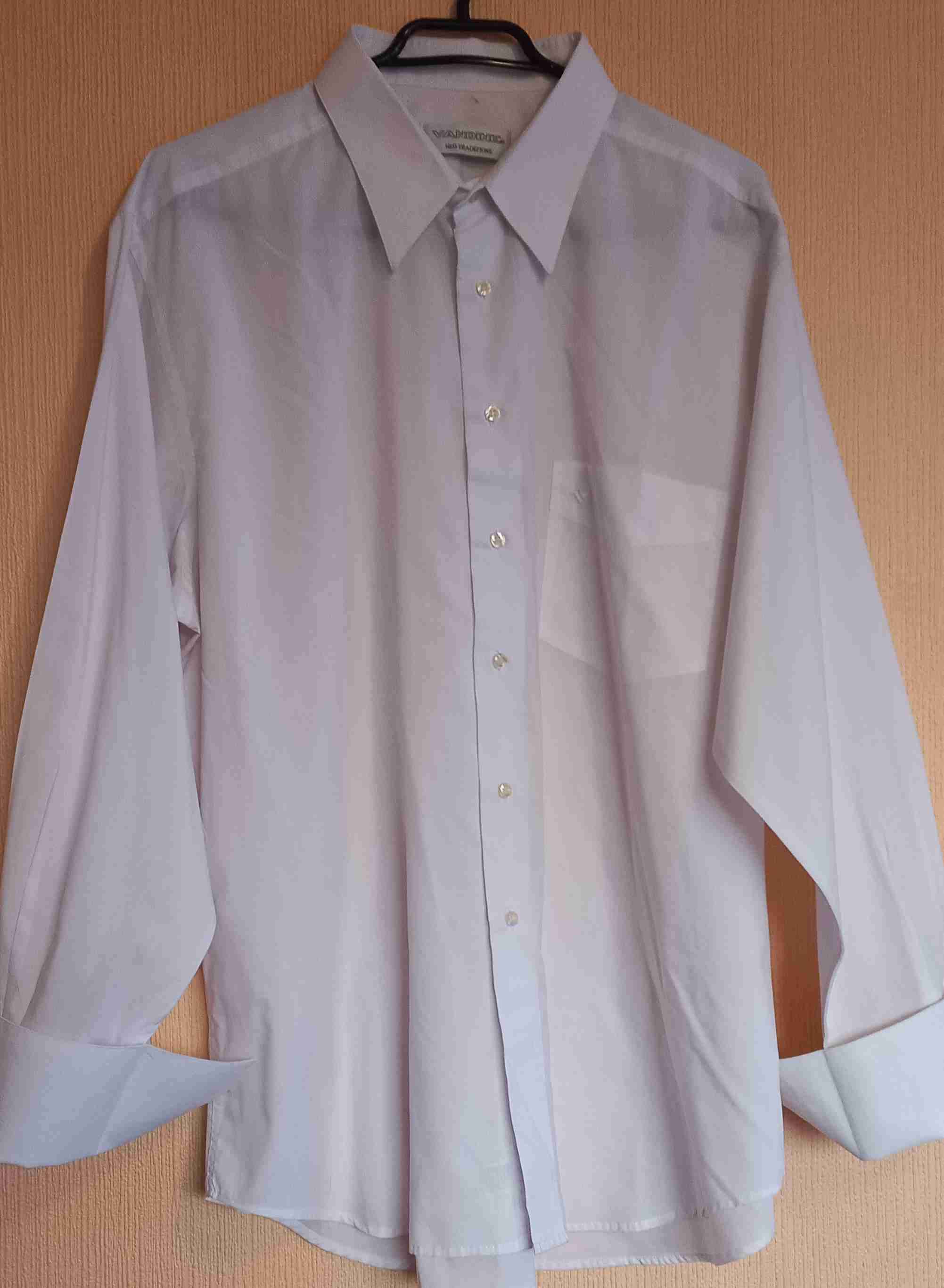 Camisa blanca de vestir para colleras 17 1/2