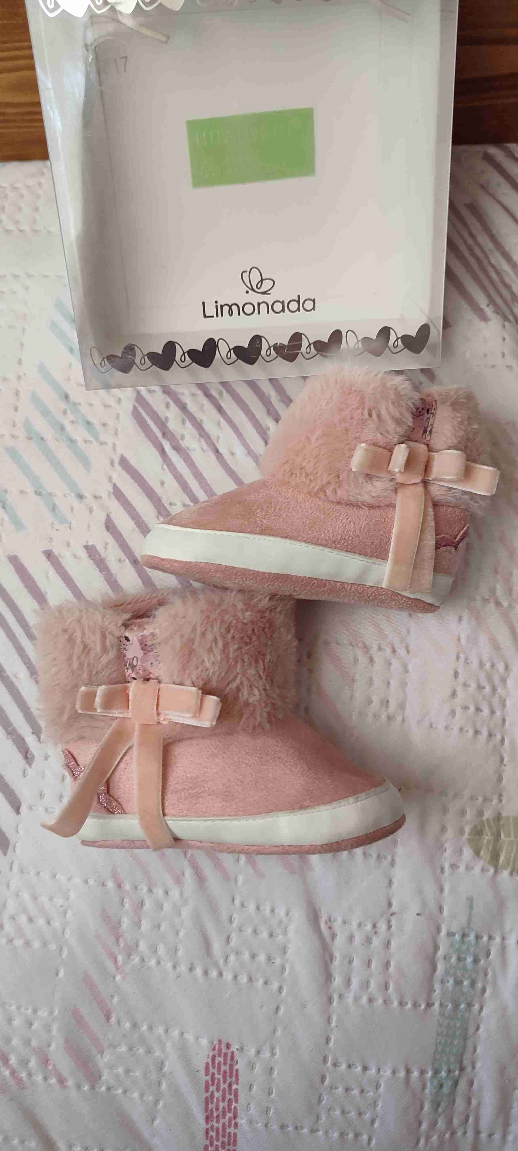 Botitas rosadas con lazo Limonada N°17