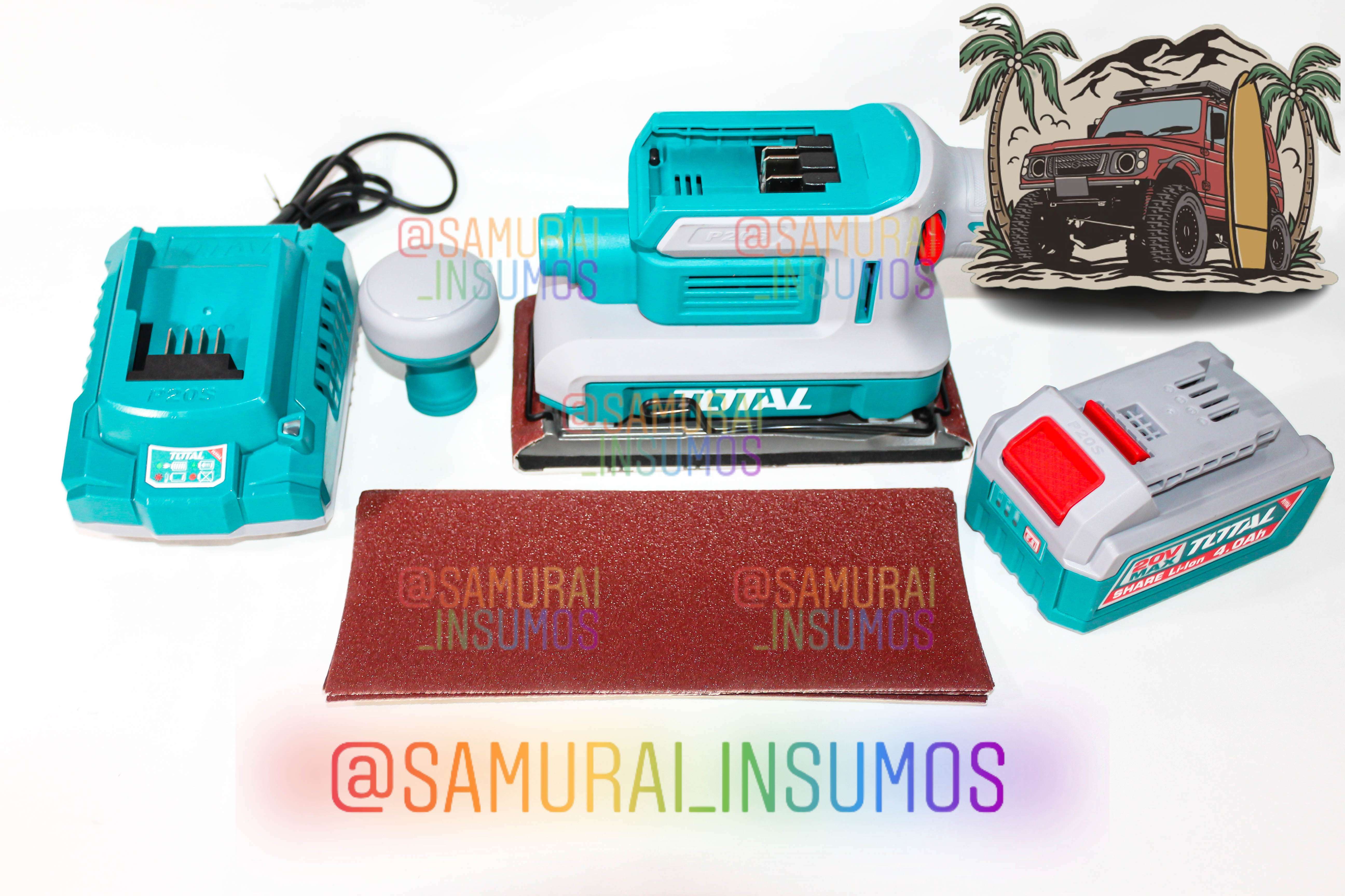 Combo 4En1 Lijadora Orbital 20v Inalambrica Total