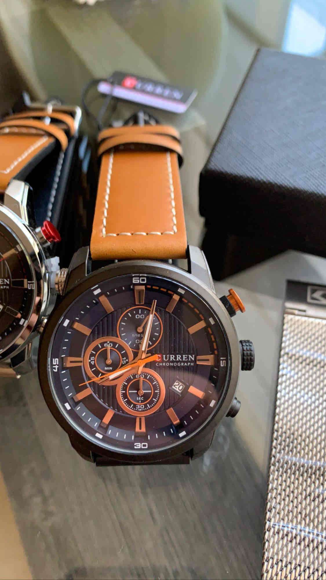 Reloj cronógrafo Curren marrón