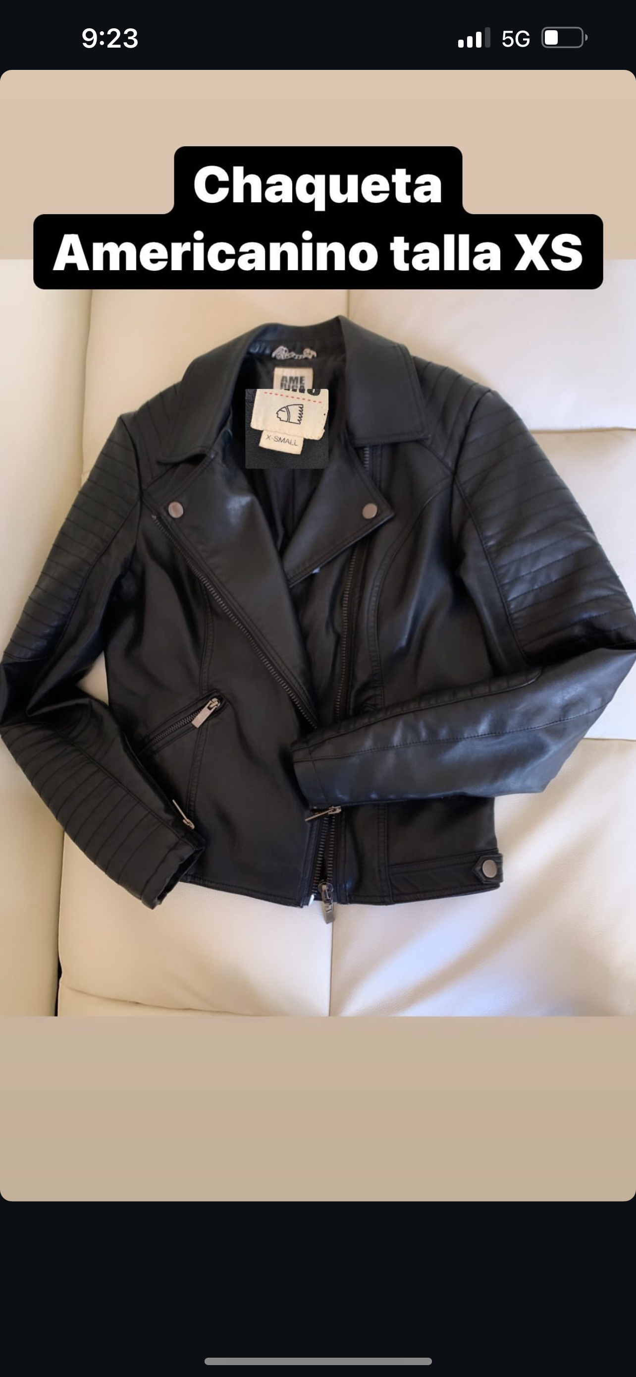 Chaqueta negra Americano XS