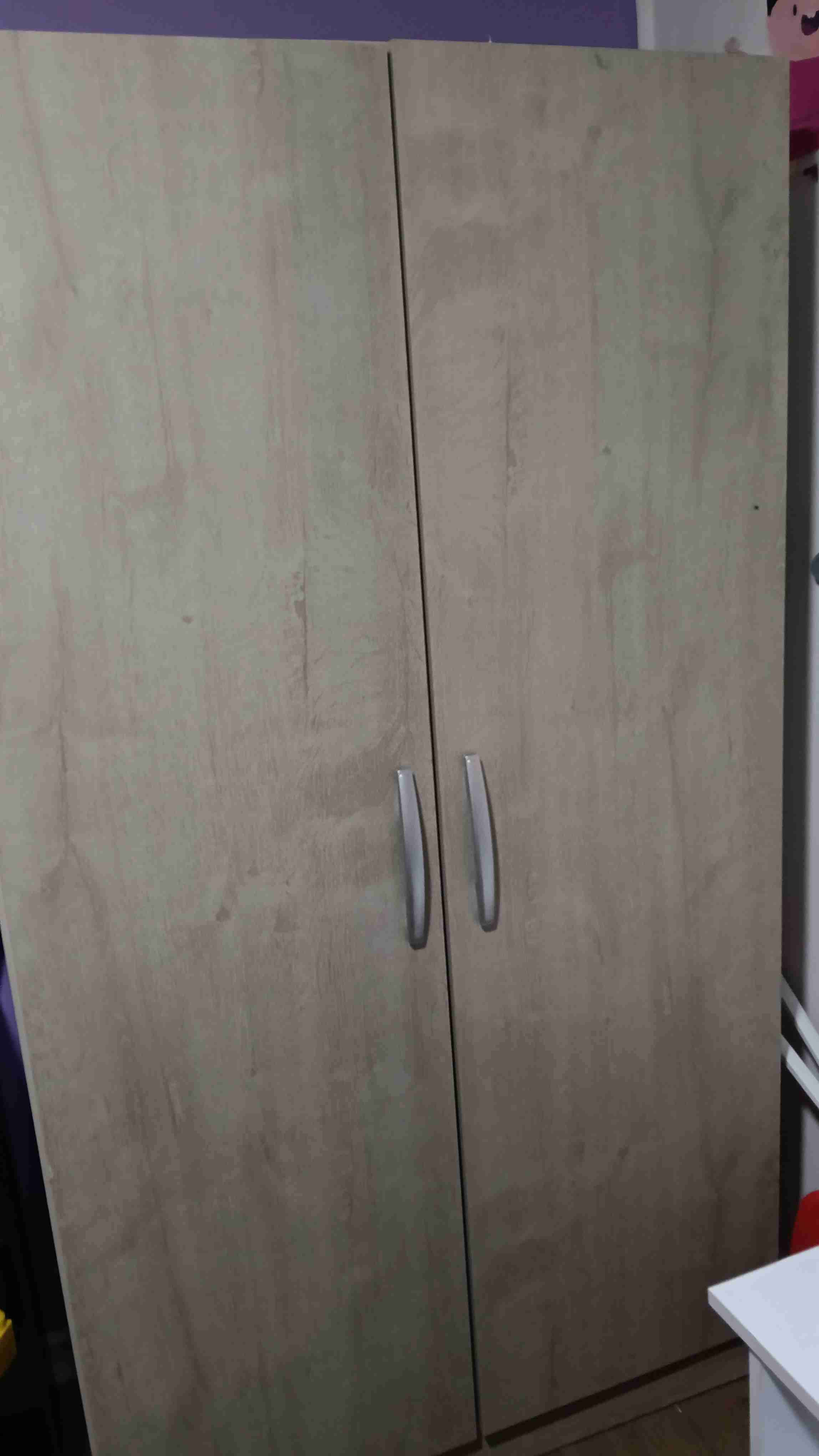 Closet de madera de dos puertas