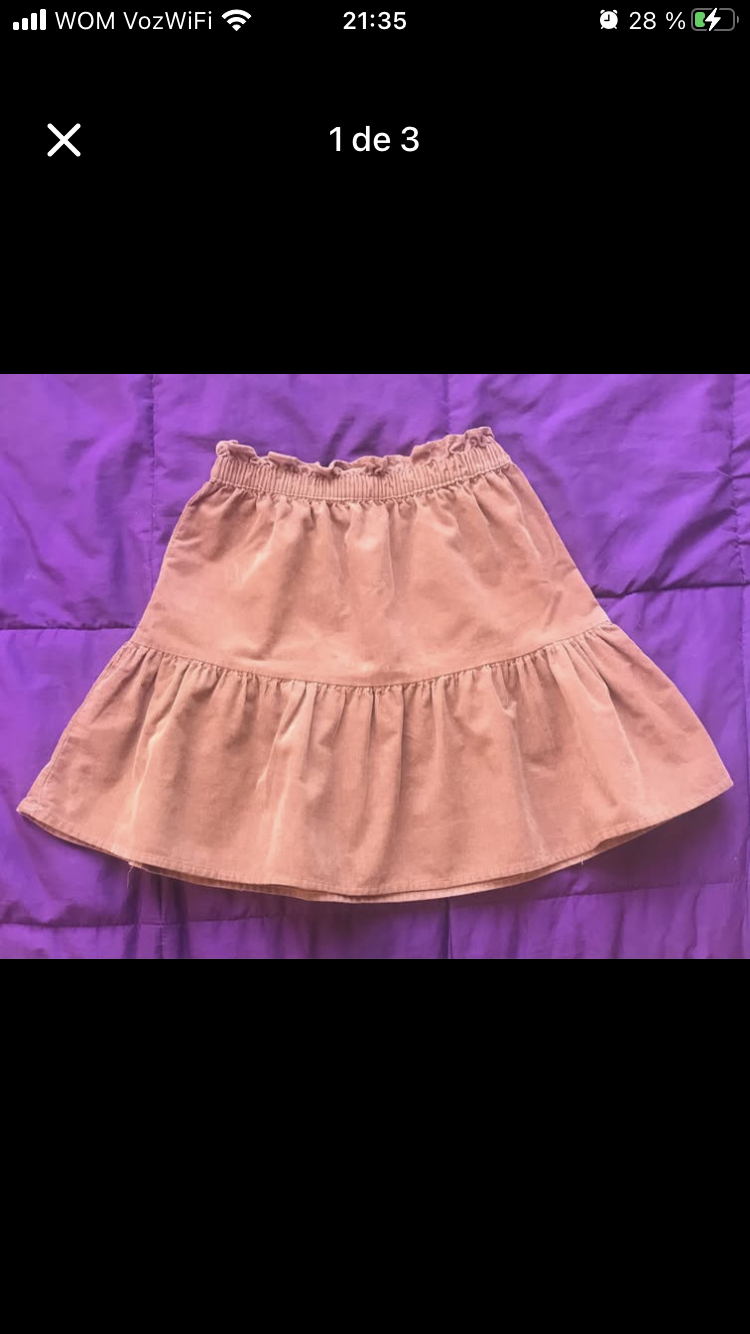 Falda Cotele fino H&M talla 2-4