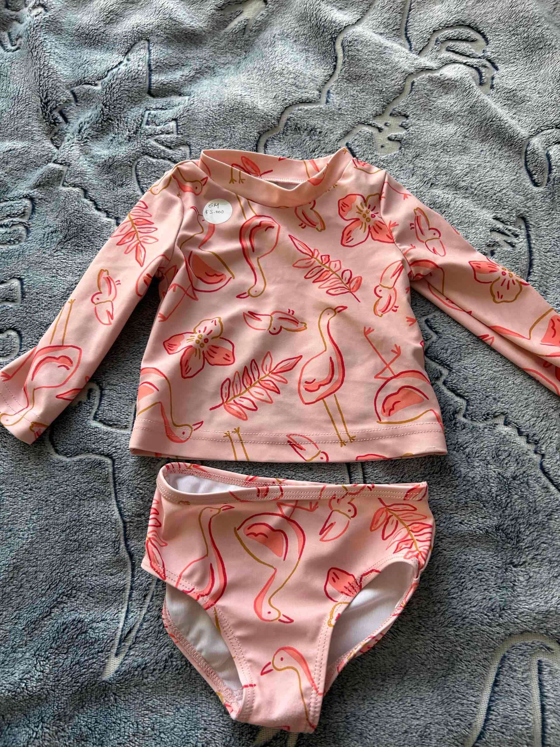 Traje de baño infantil flamingos
