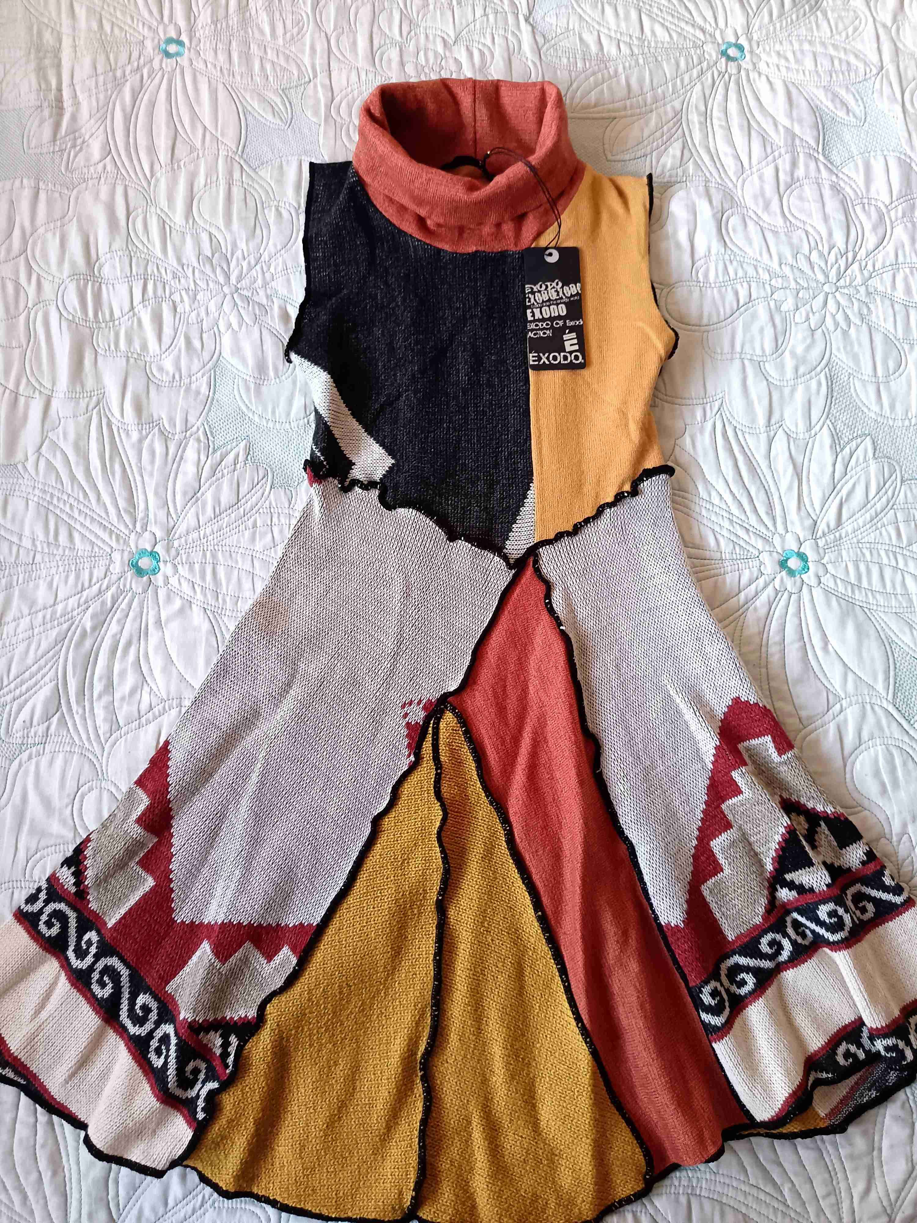 Vestido de lanilla multicolor