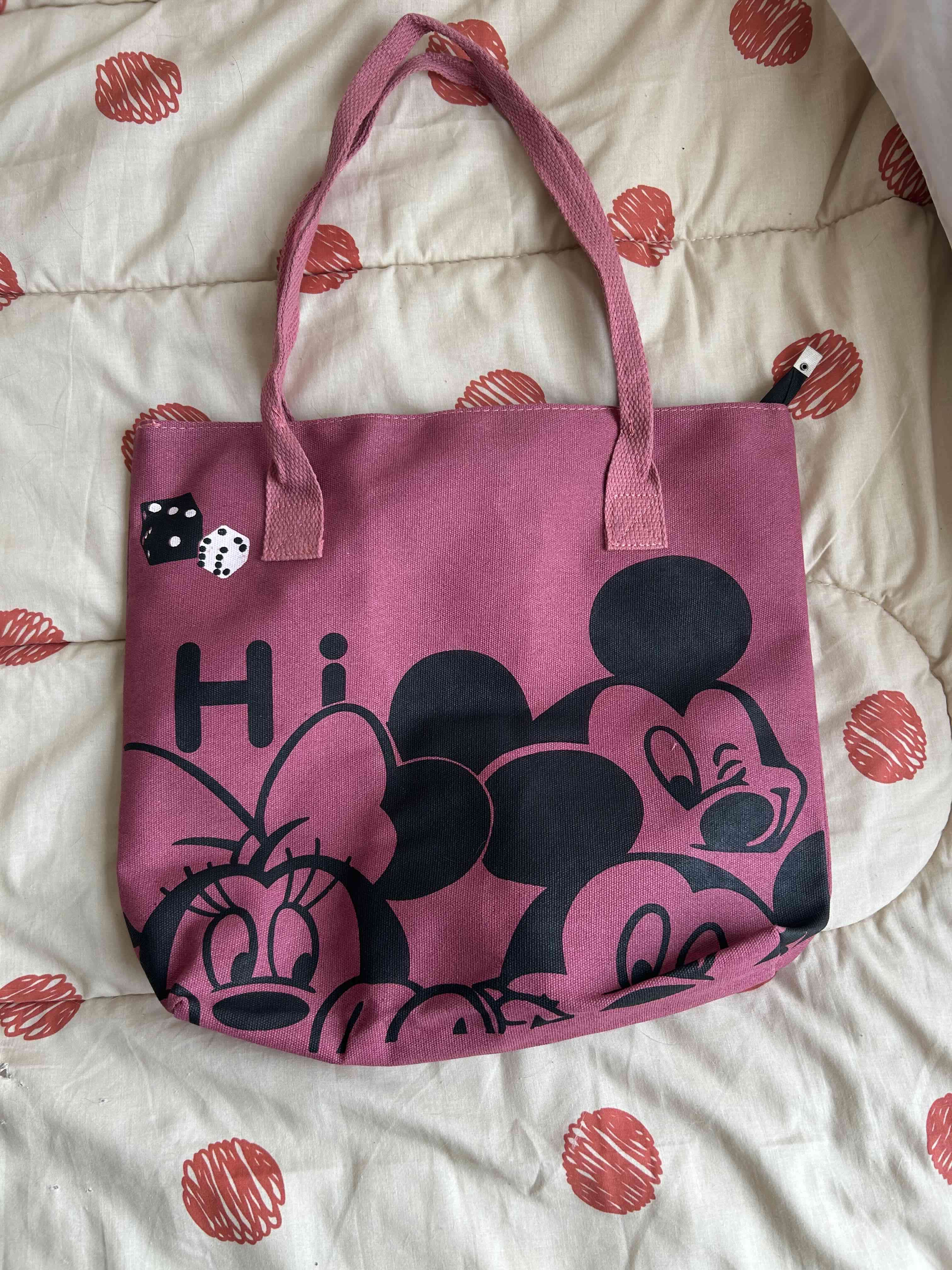 Bolsa tote Minnie y Mickey rosa