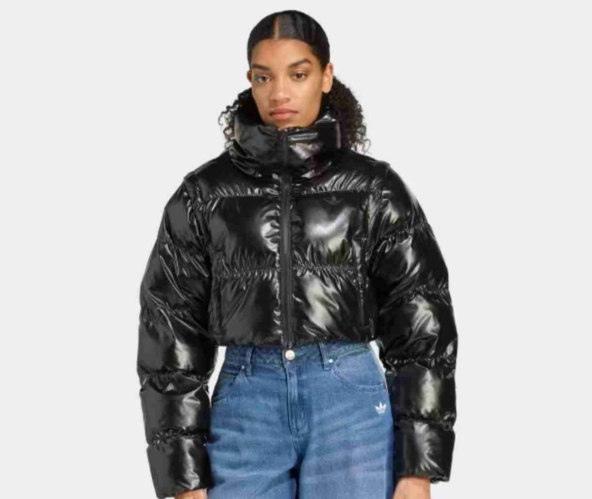 Chaqueta corta acolchada negra