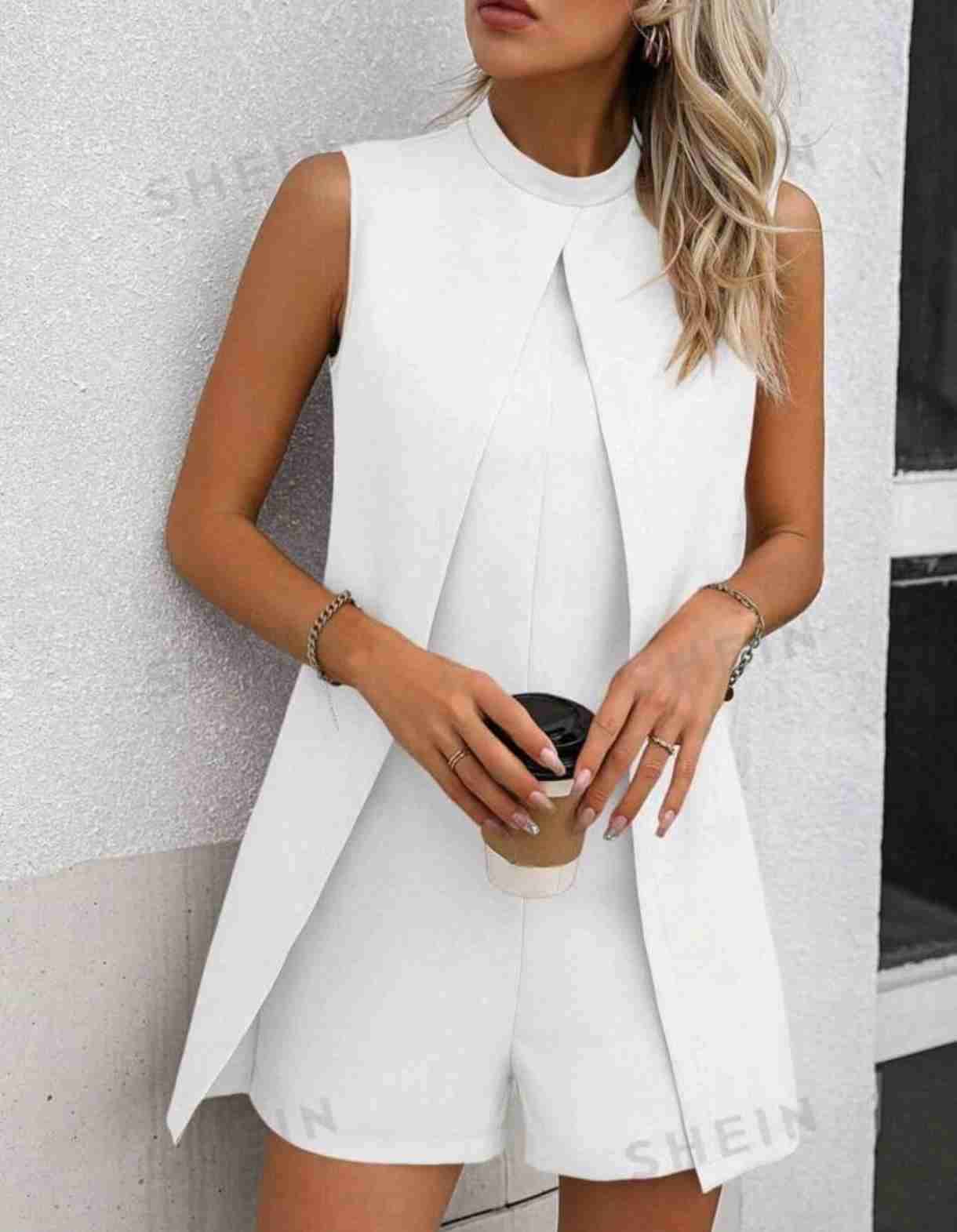 Enterito blanco sin mangas