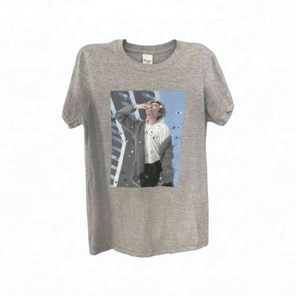 Camiseta Gris Estampada Jimin Bts Kpop Talla S