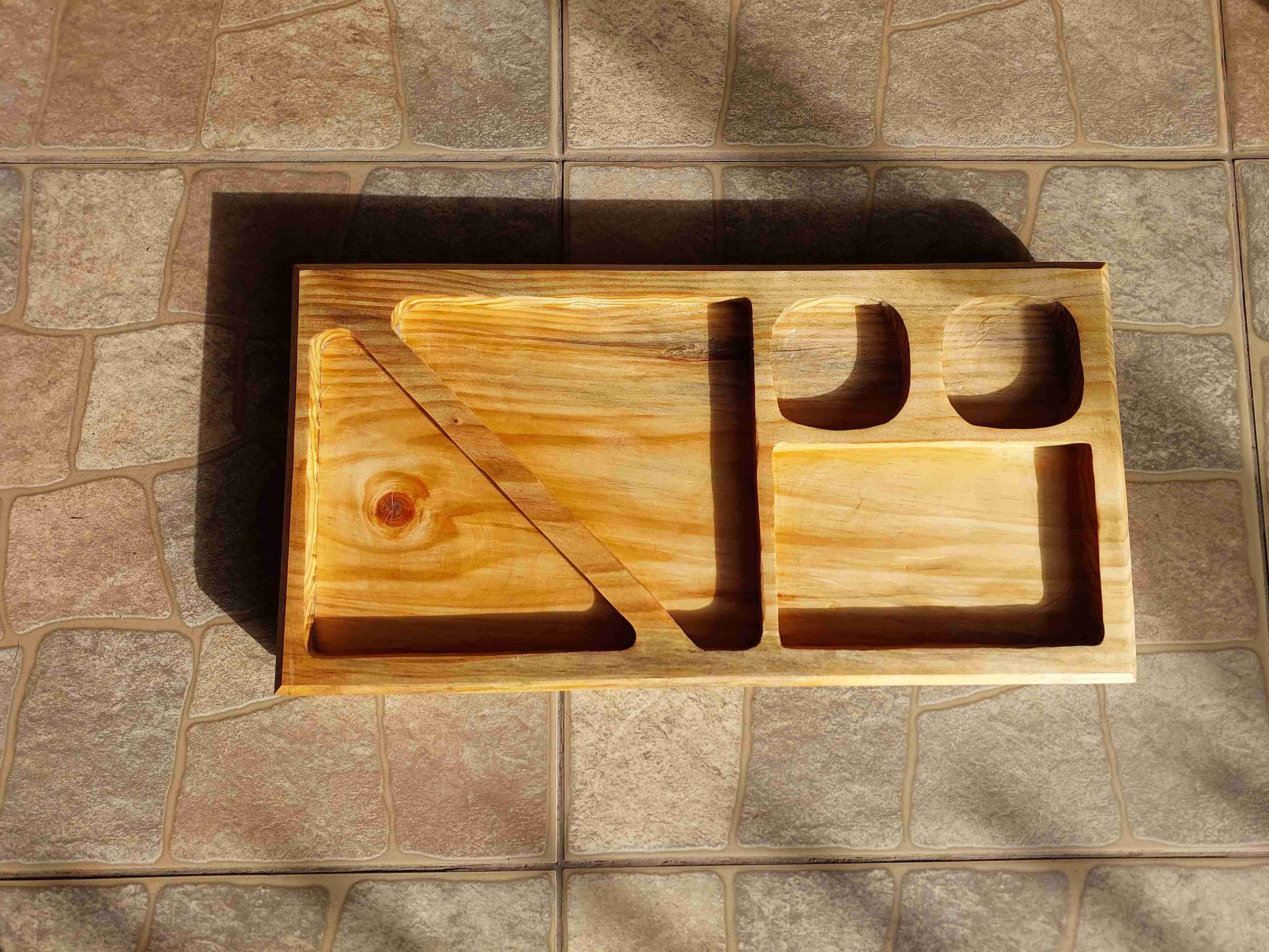 Tabla de madera organizadora