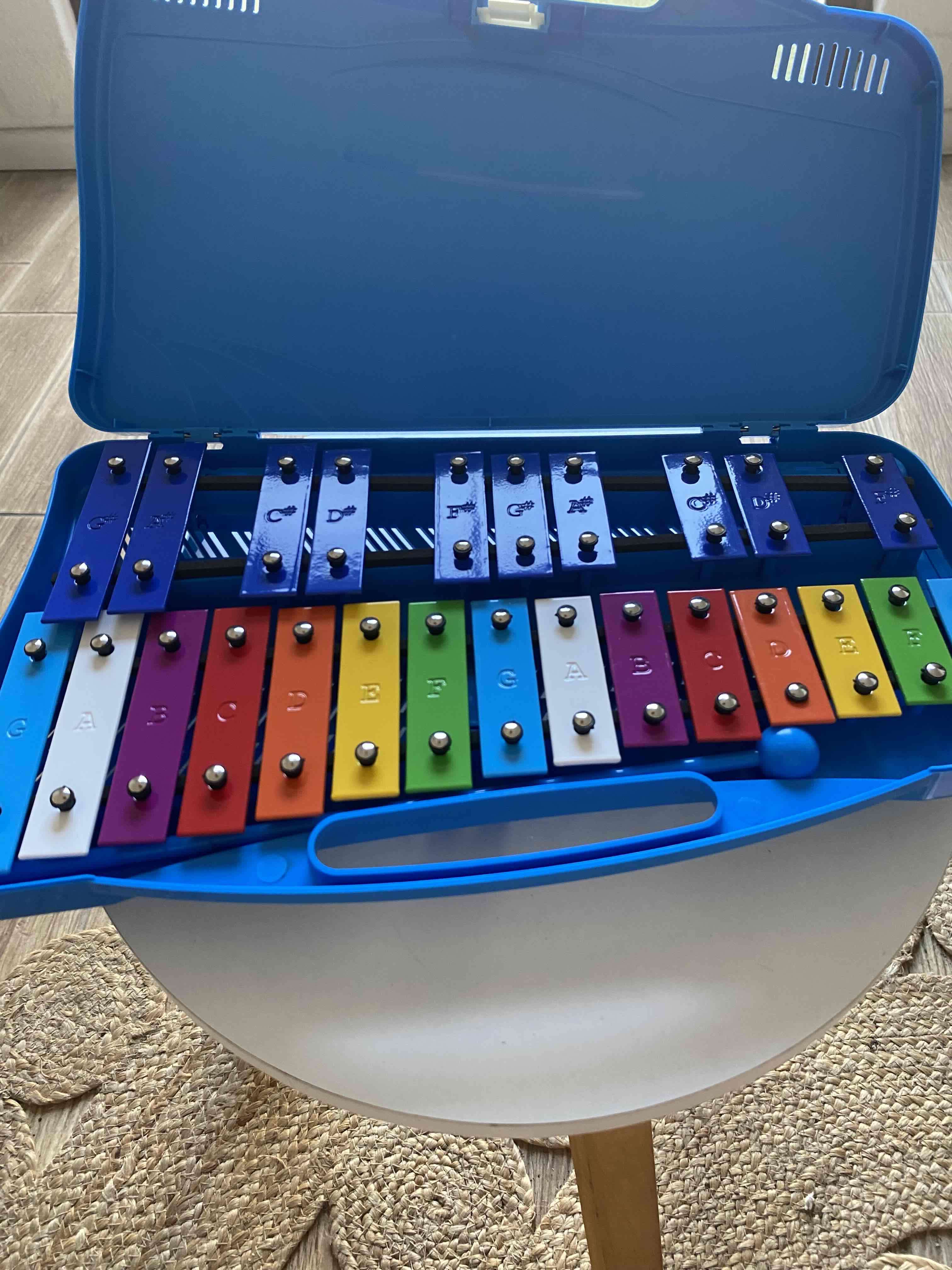 Xilófono de color azul