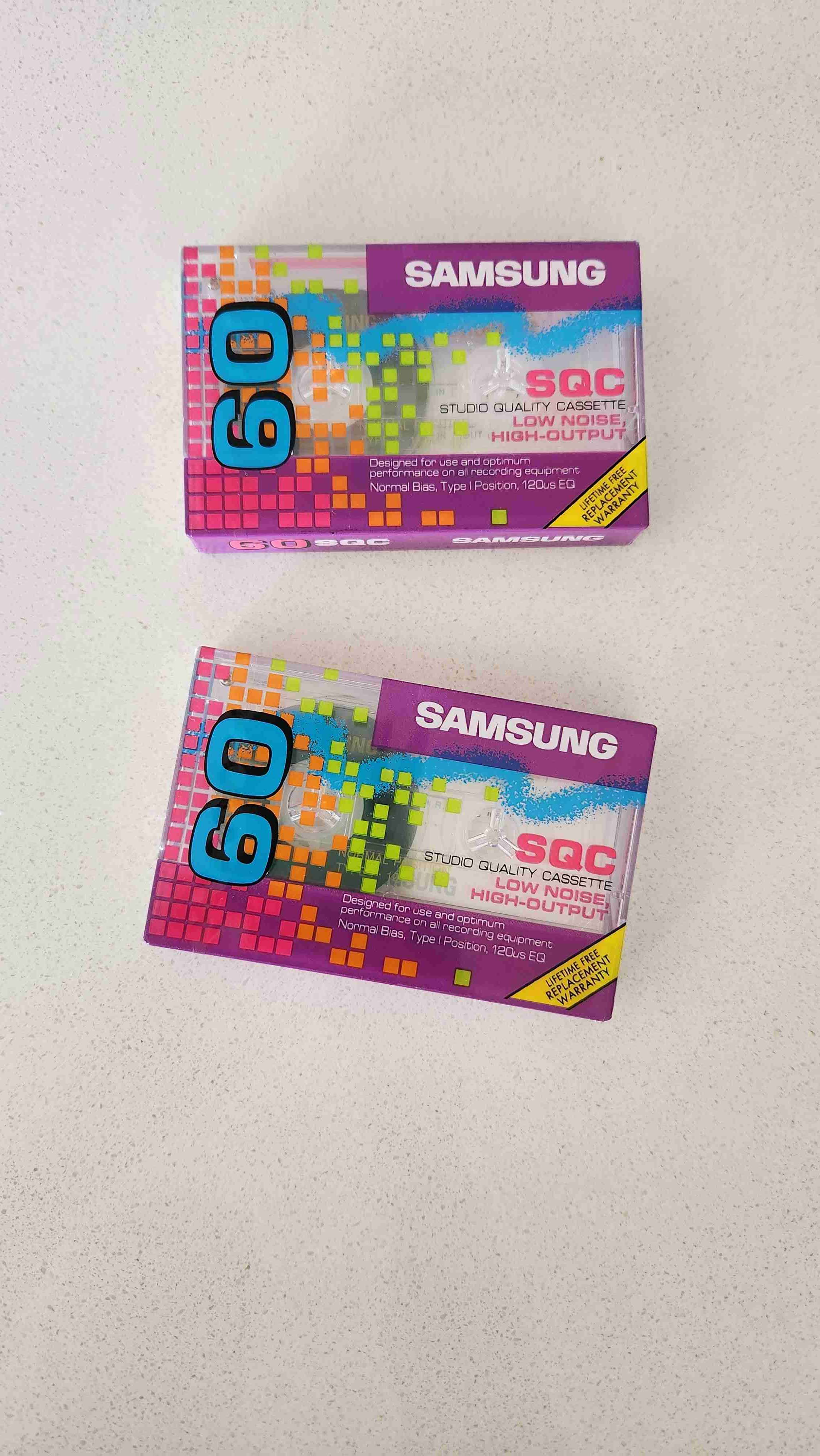 Cassettes Samsung 60 SQC nuevos