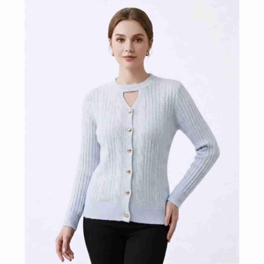 Cardigan celeste con botones nuevo