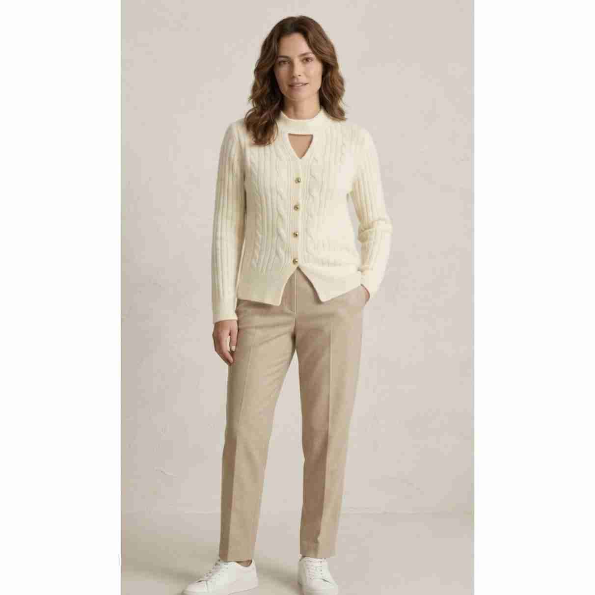 Cárdigan blanco con botones