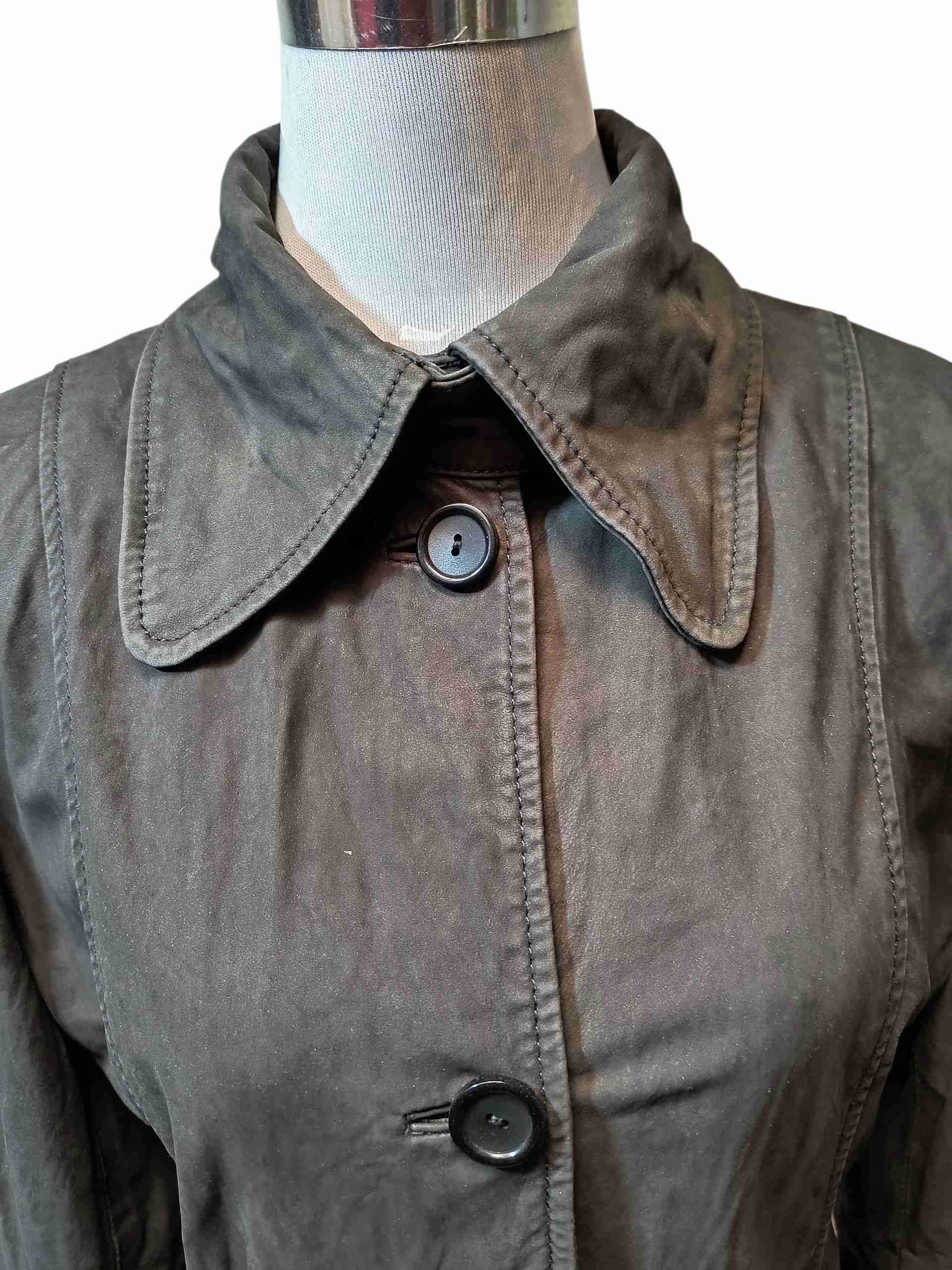 Abrigo mujer largo de cuero