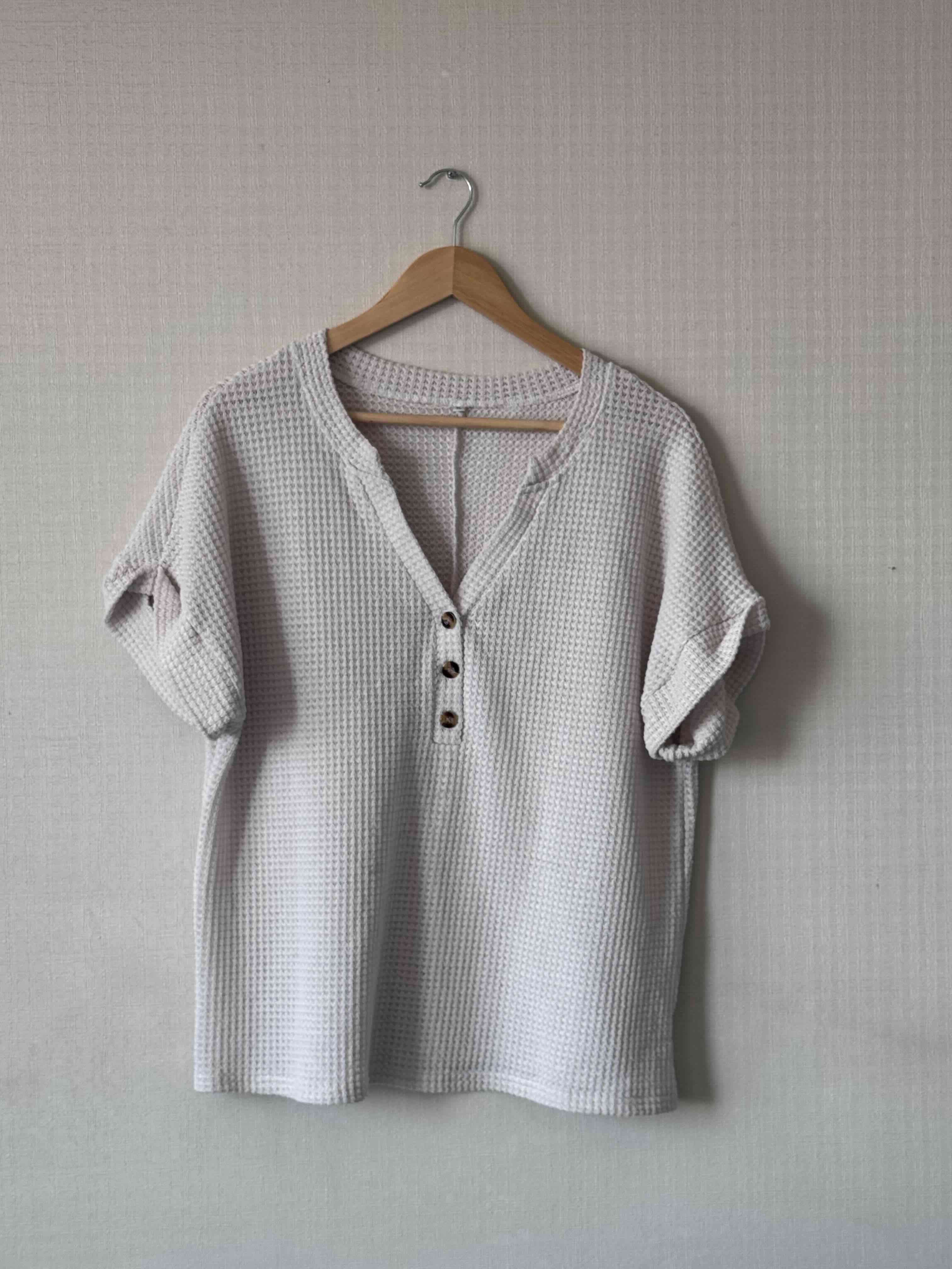 Polera waffle blanca