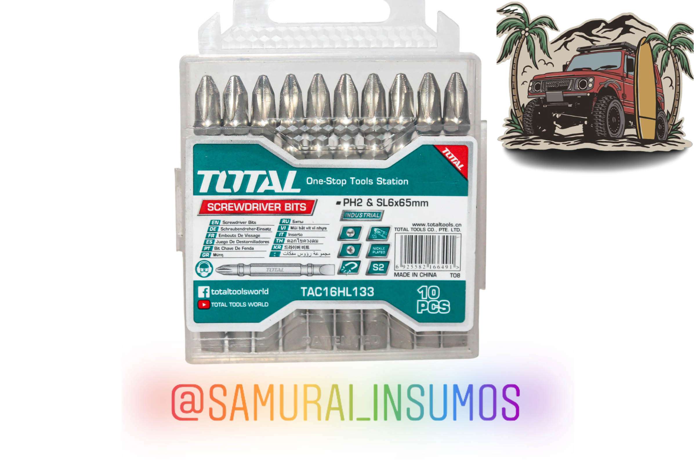 Kit10En1 Punta Atornillador Impacto Acero Galvaniz