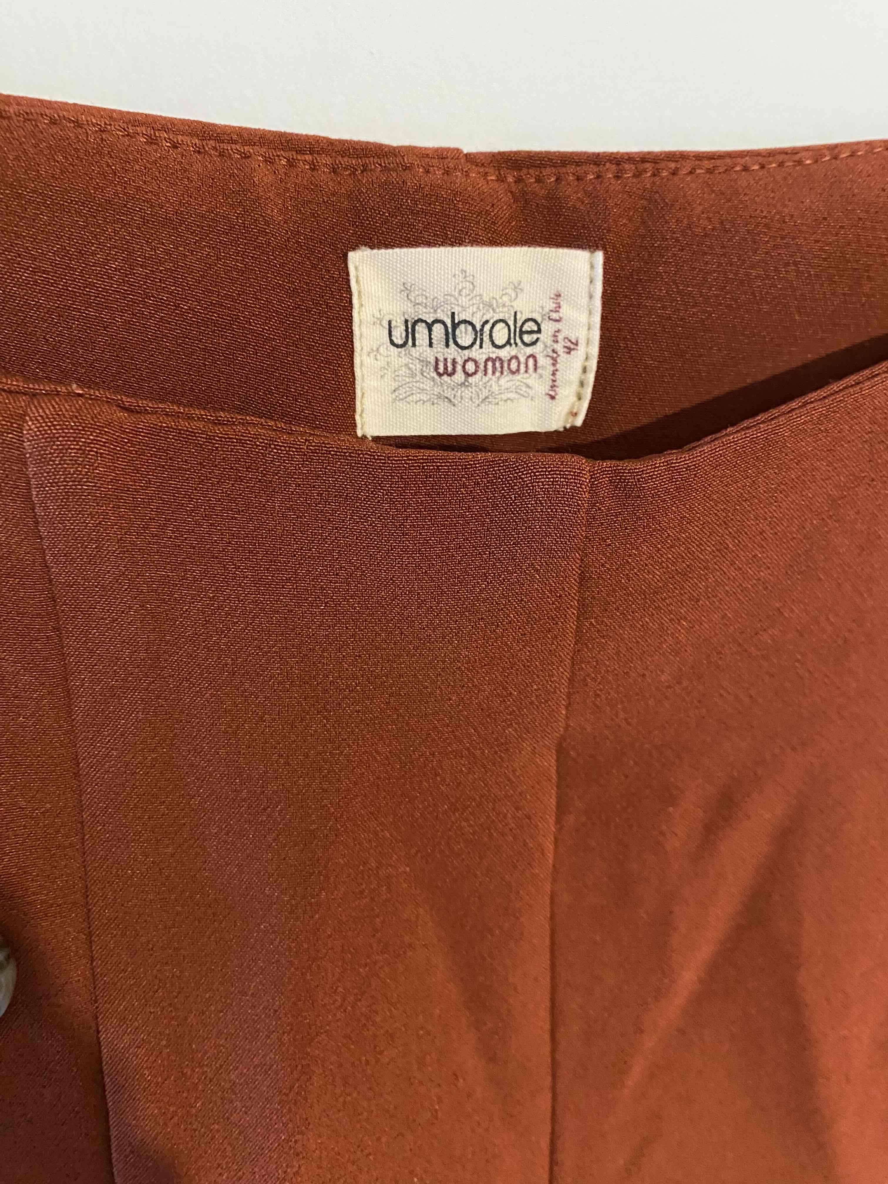 Pantalones anchos color ladrillo Umbrale talla 42 - miniatura 2