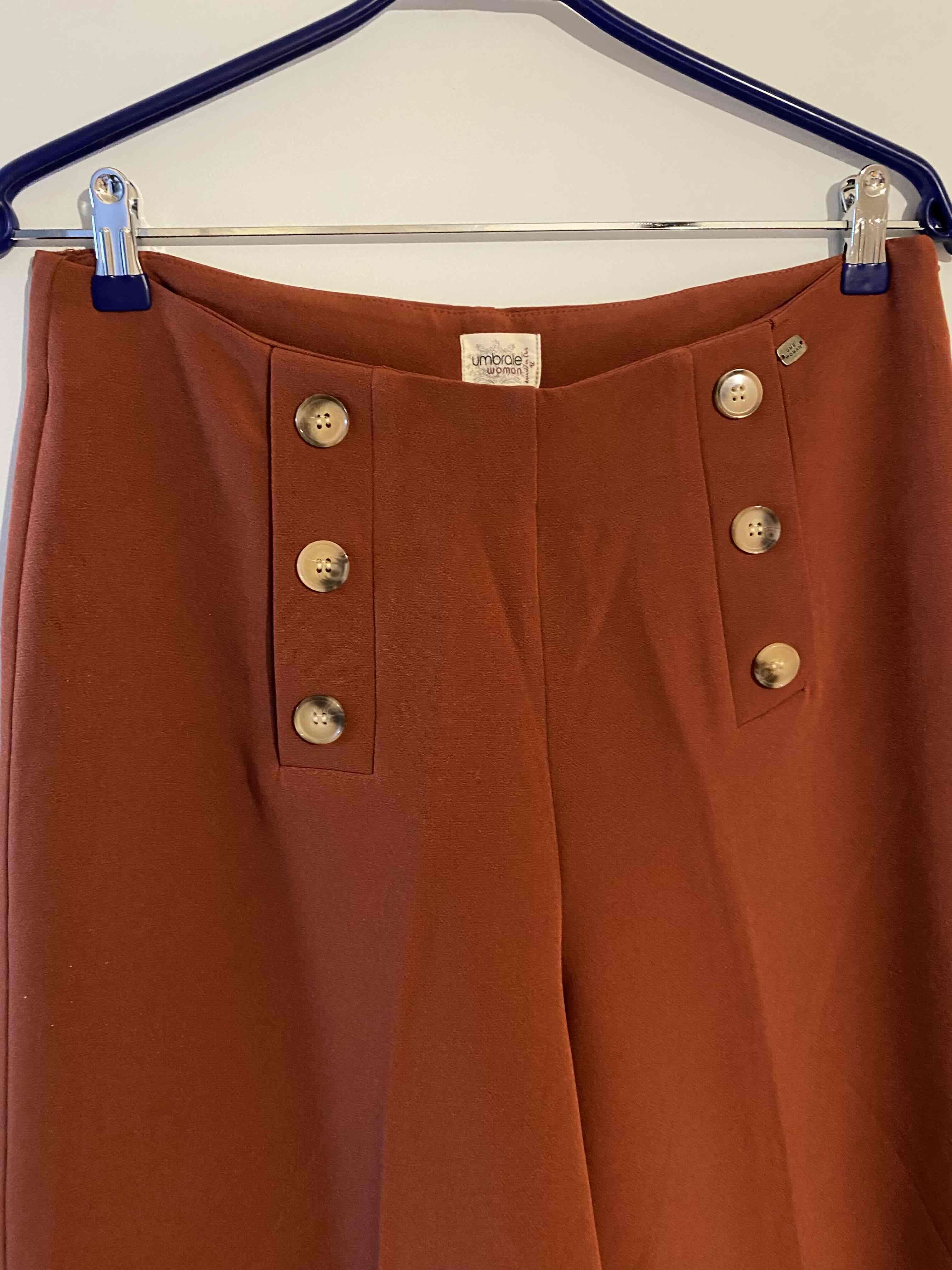 Pantalones anchos color ladrillo Umbrale talla 42 - miniatura 3