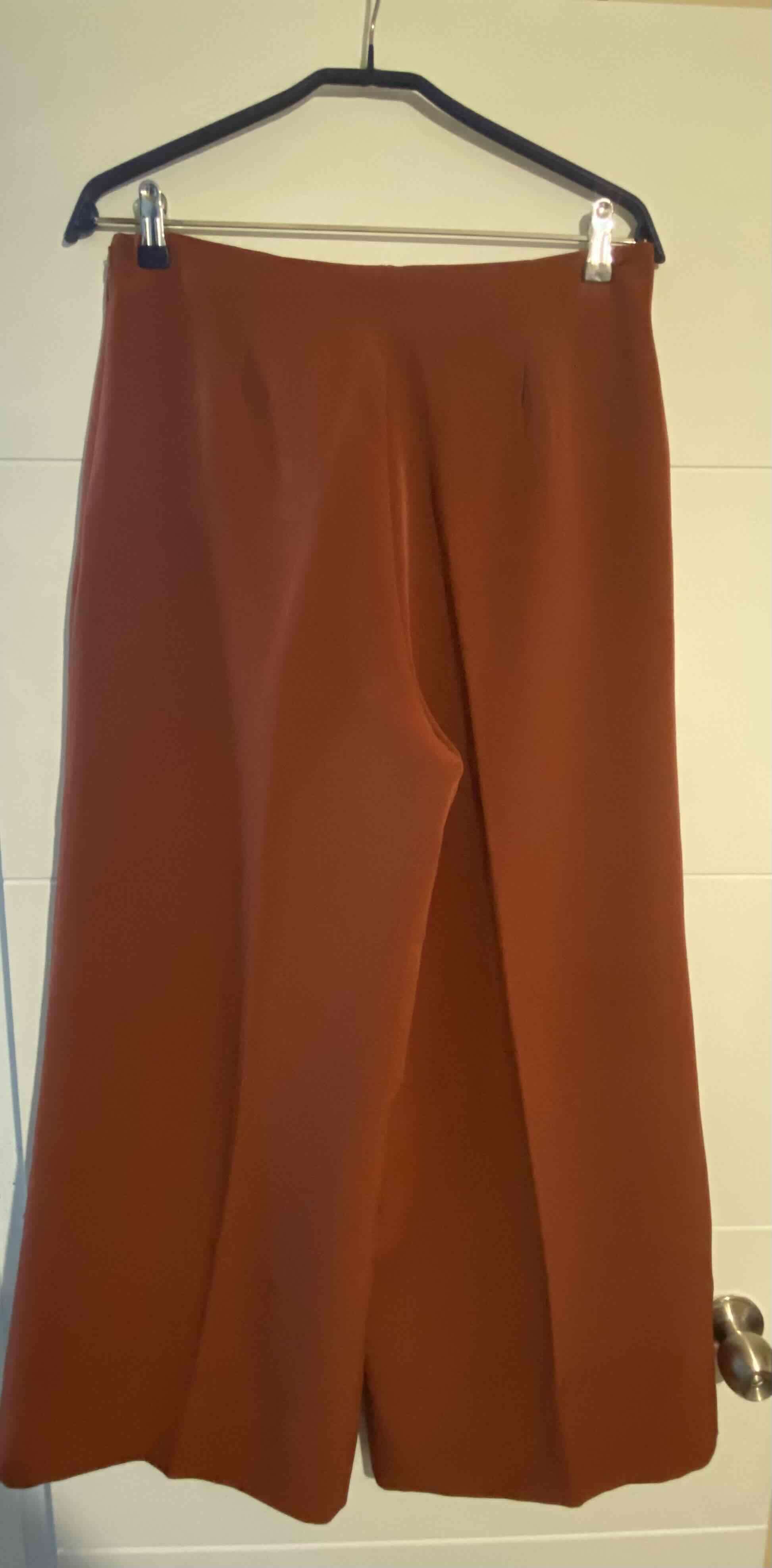 Pantalones anchos color ladrillo Umbrale talla 42 - miniatura 4