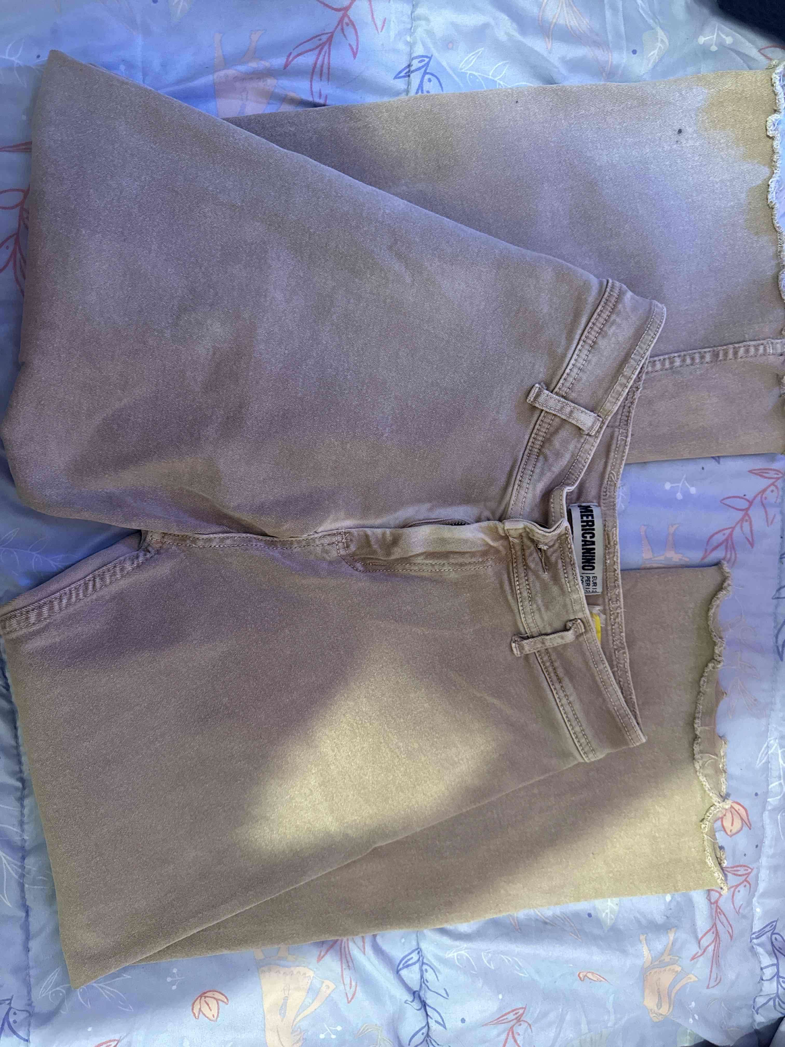 Jeans beige para mujer - miniatura 2