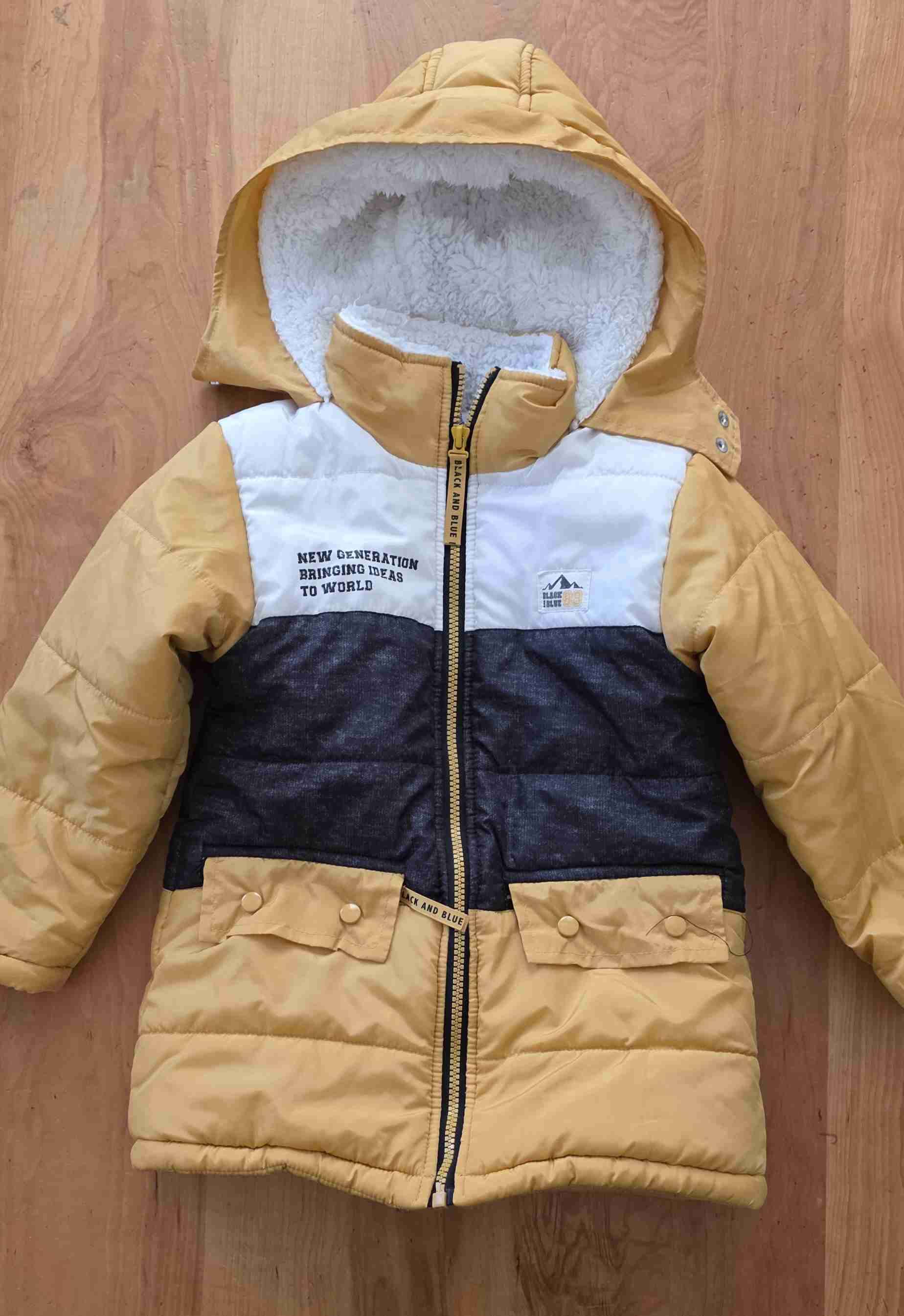 Parka Niño Black & Blue interior chiporro Talla 4