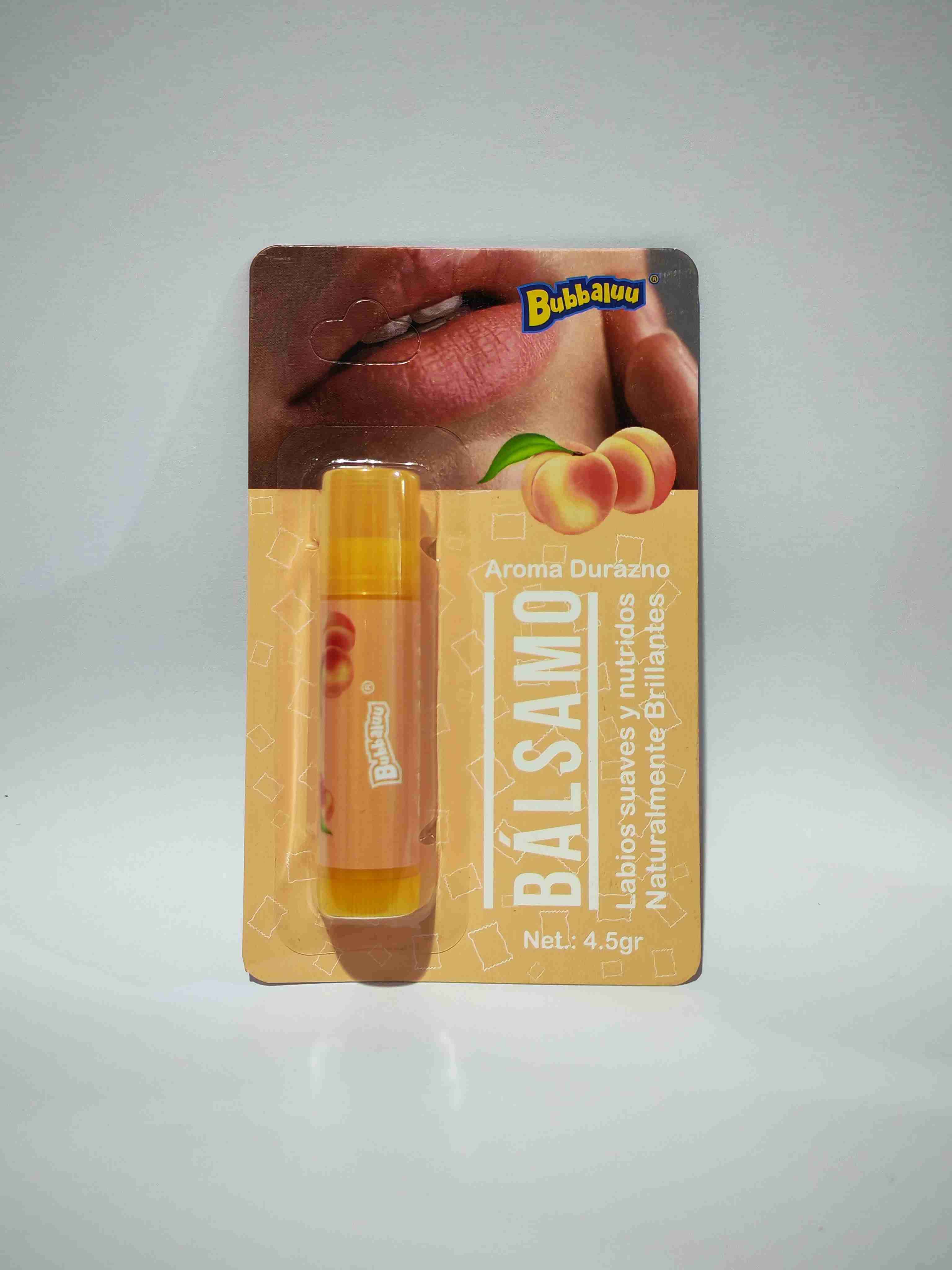 Bálsamo labial Bubbaluu aroma durazno