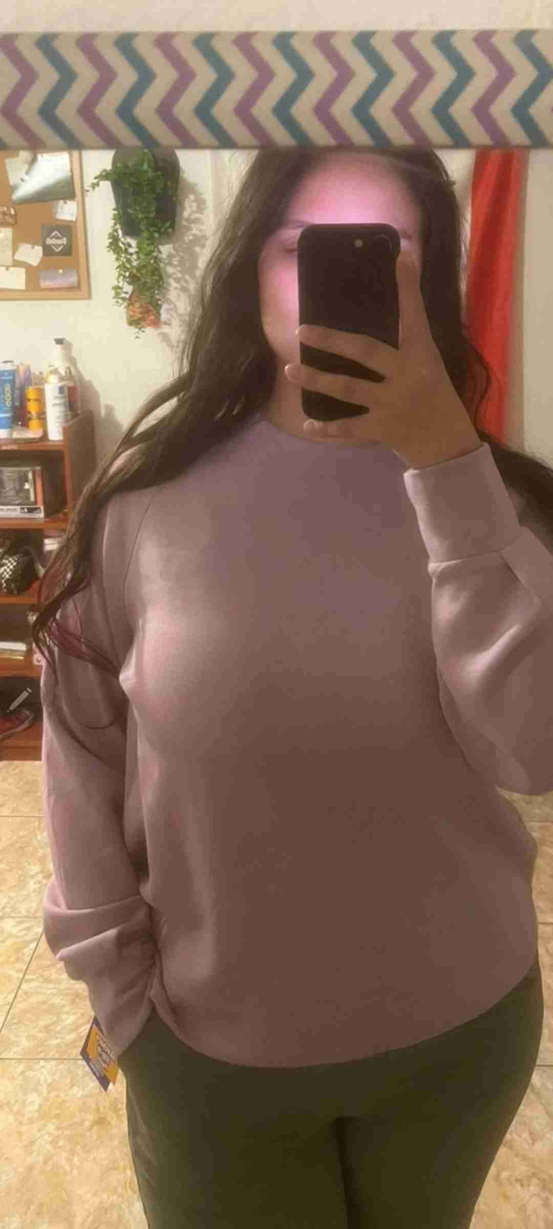 Polerón lila casual para mujer