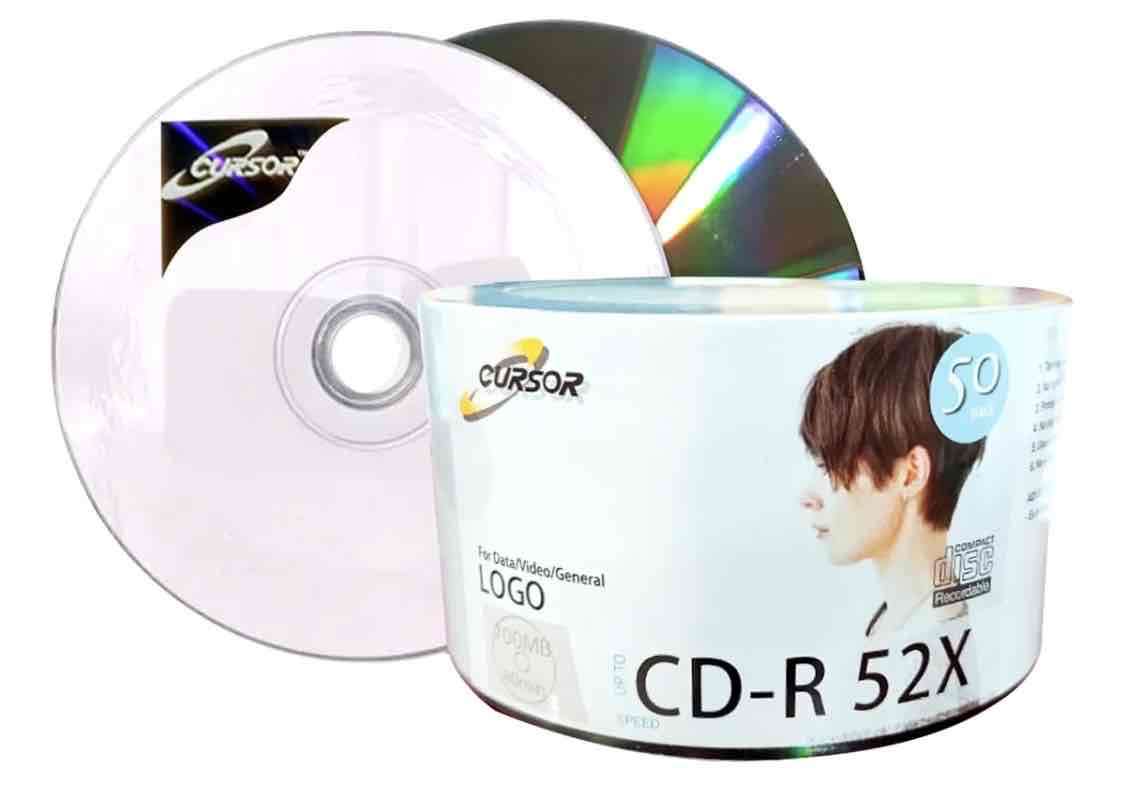 Pack de 50 CDs CD-R 52X Cursor