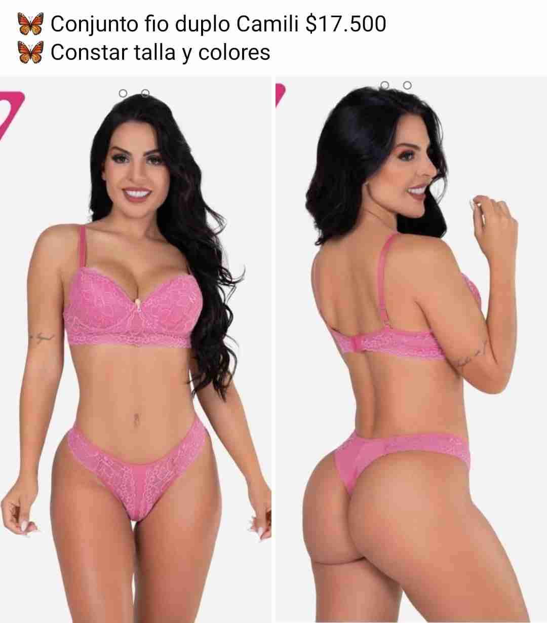 Conjunto fio duplo rosa