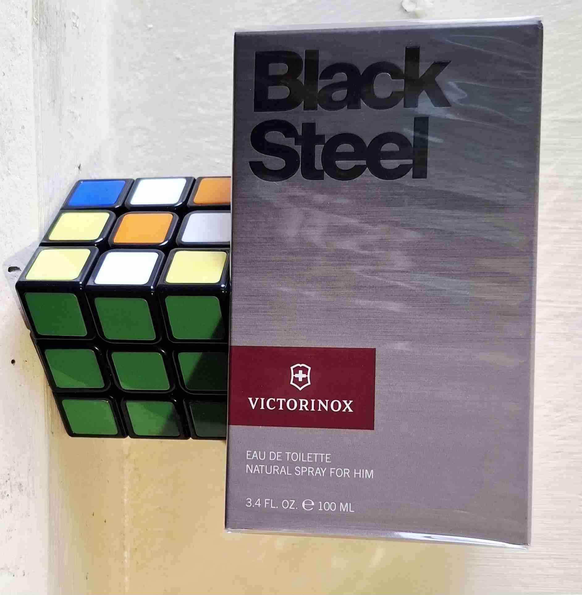 VICTORINOX BLACK STEEL 100 ml HOMBRE 😃