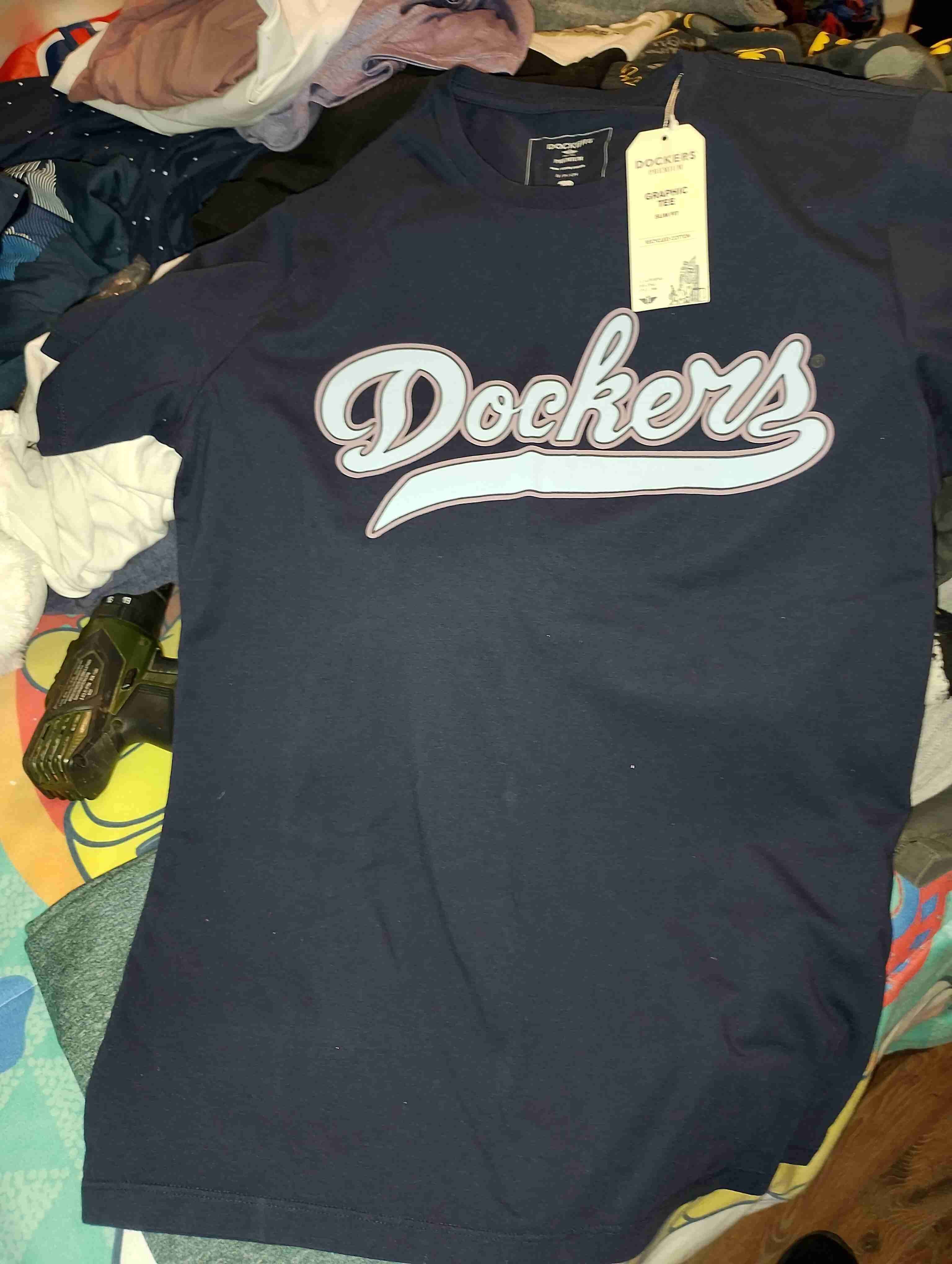Polera Dockers azul con logo