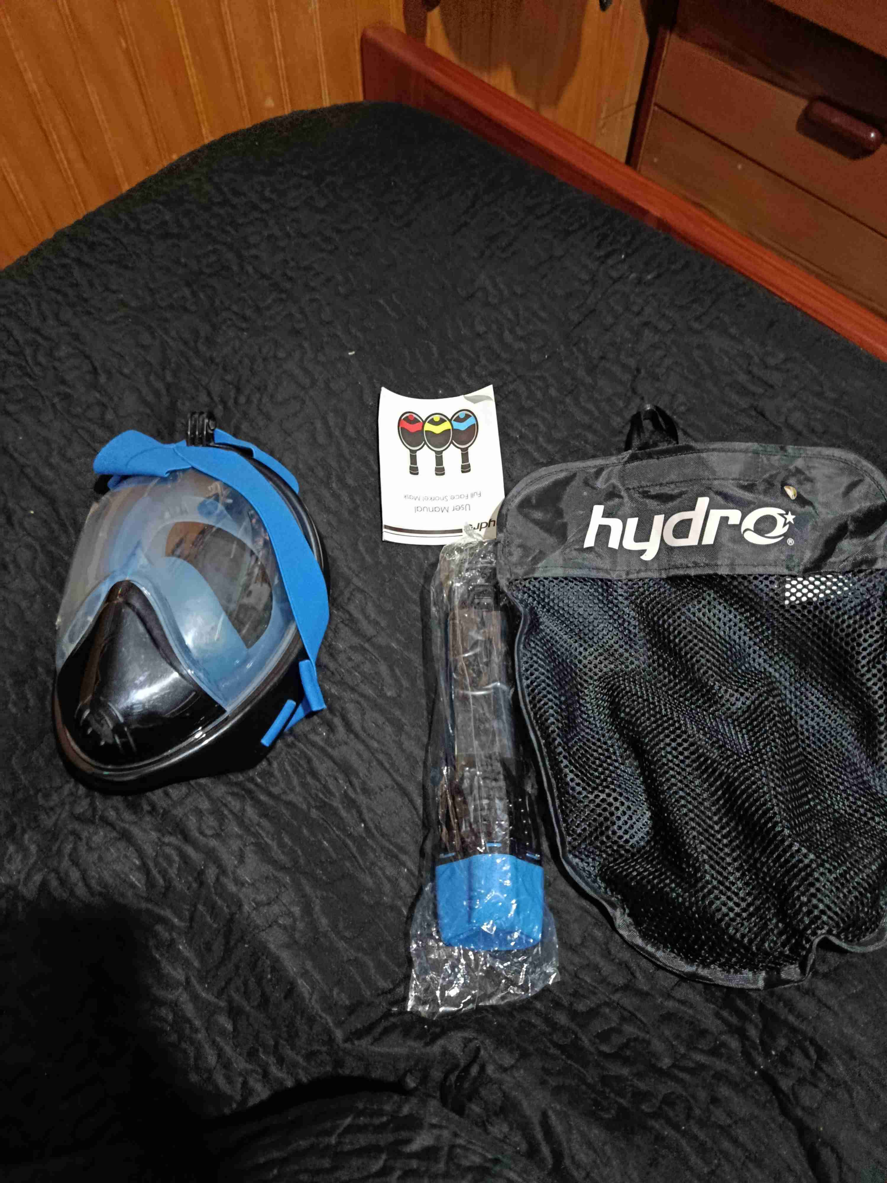 Máscara de snorkel azul