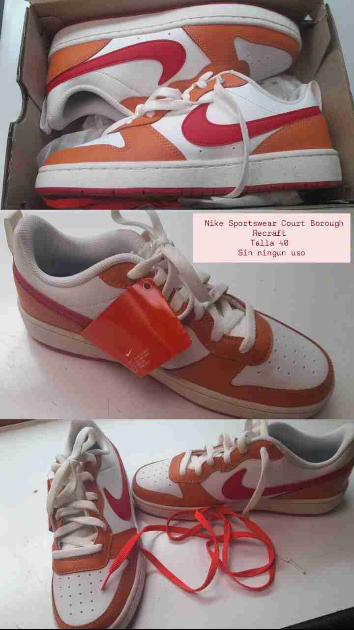 Zapatillas Nike blancas y naranjas