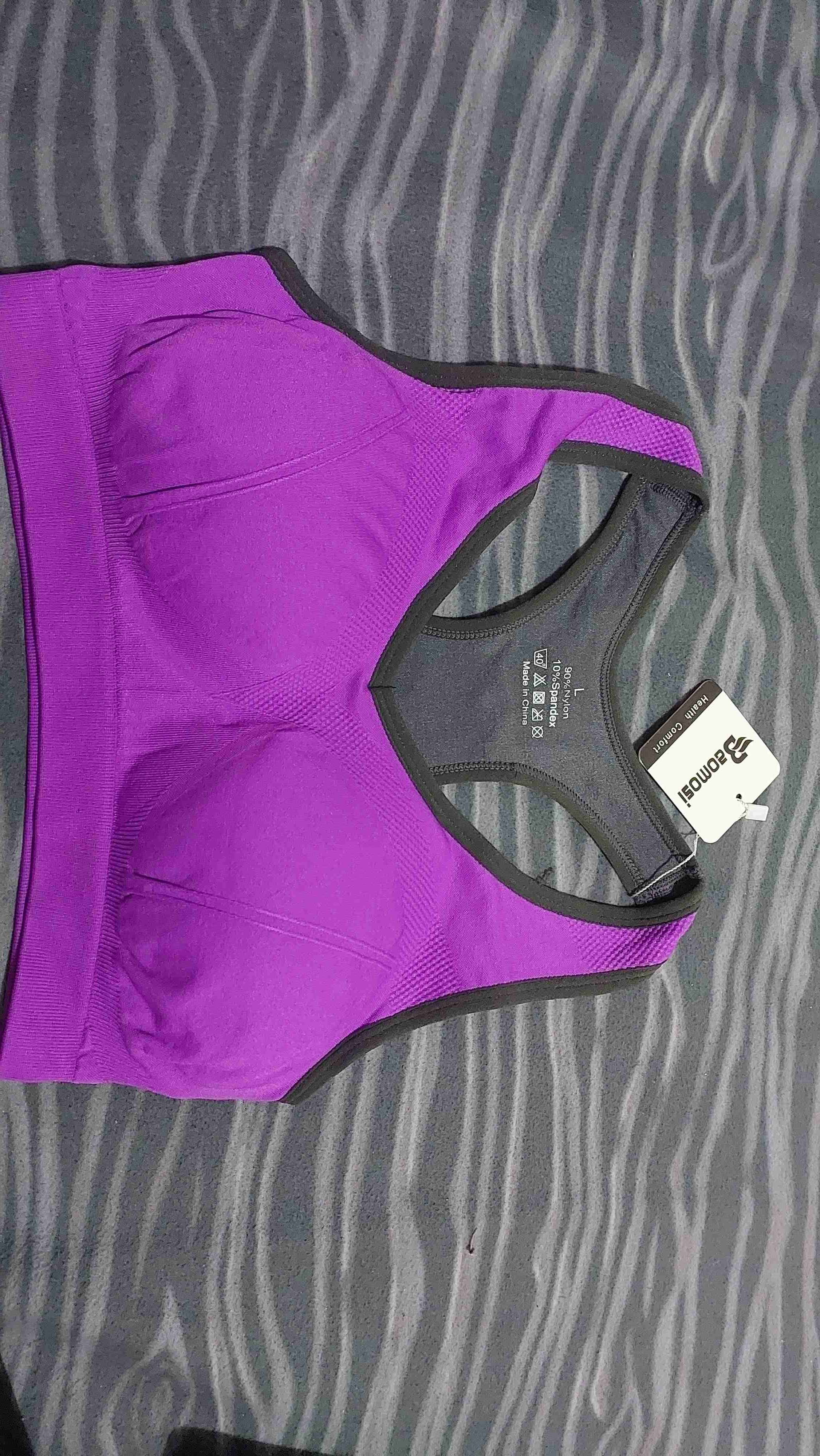 Top deportivo morado sin costuras