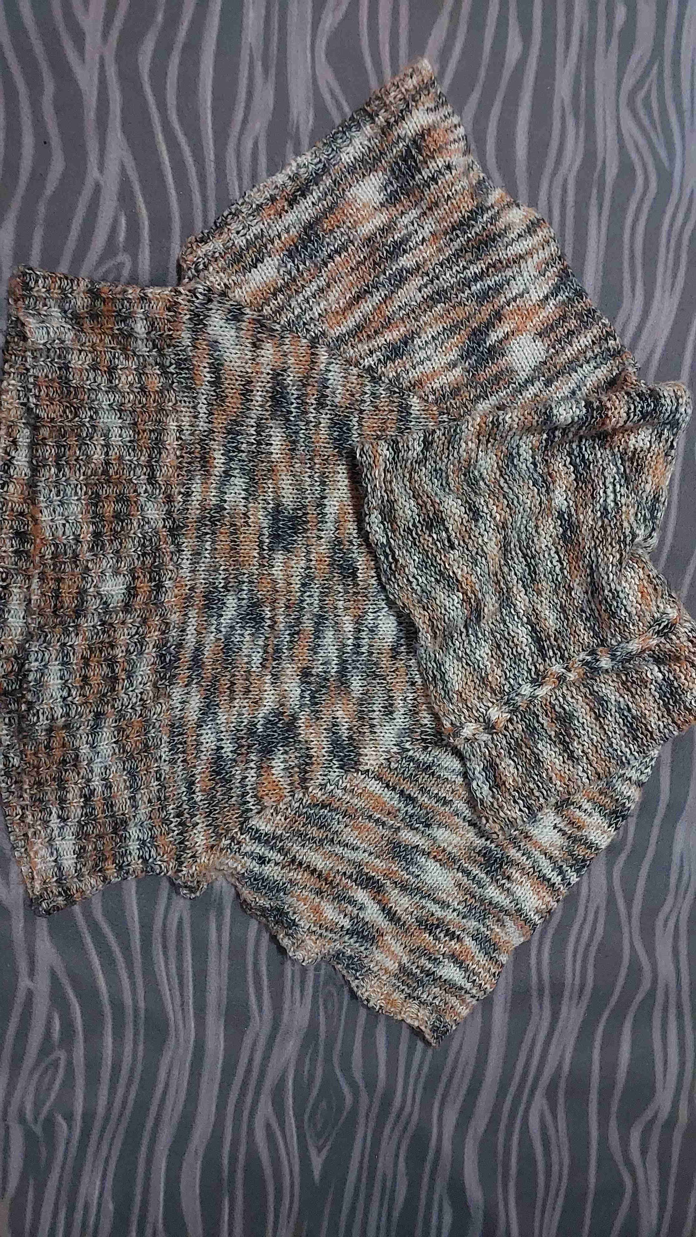 Poncho tejido multicolor artesanal