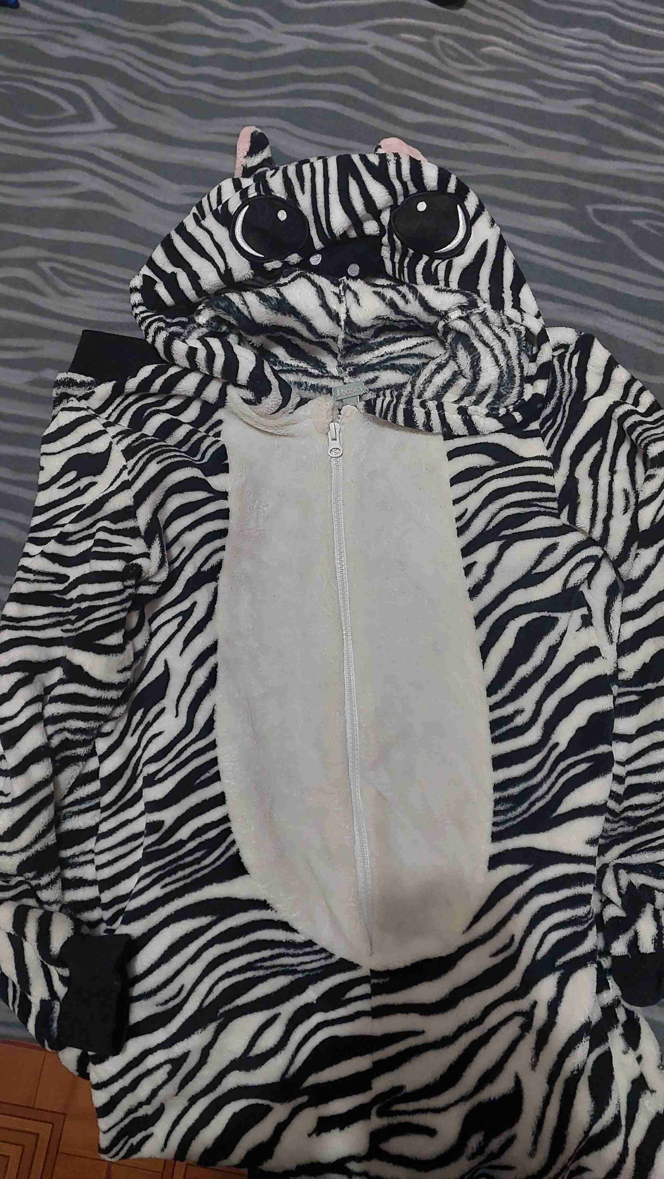 Disfraz de cebra con capucha