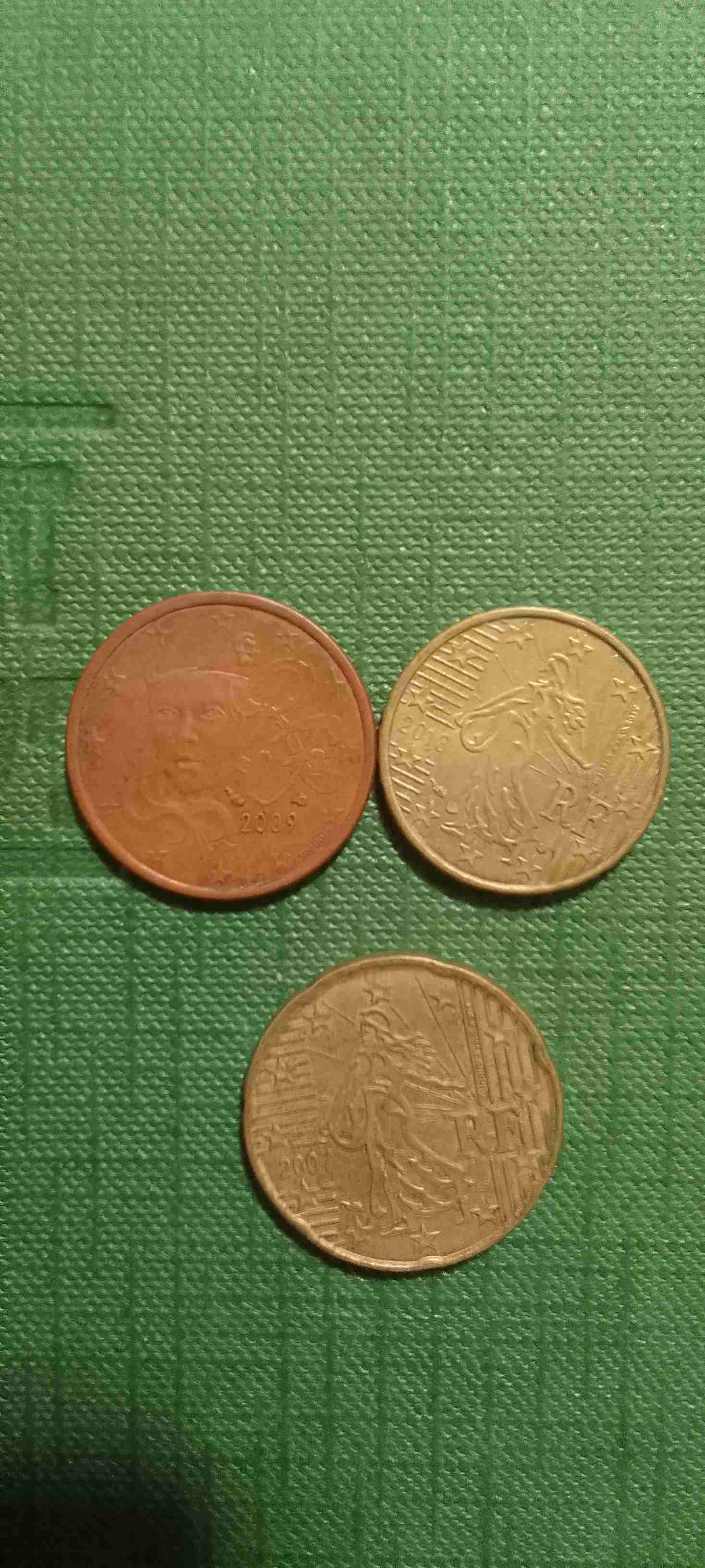 Monedas de Francia céntimos de euro