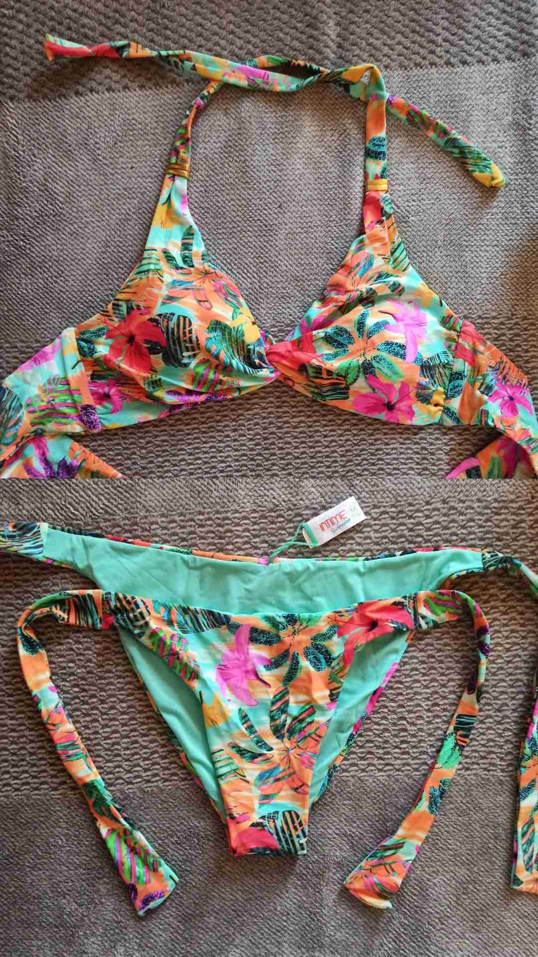 Bikini tropical colores vibrantes
