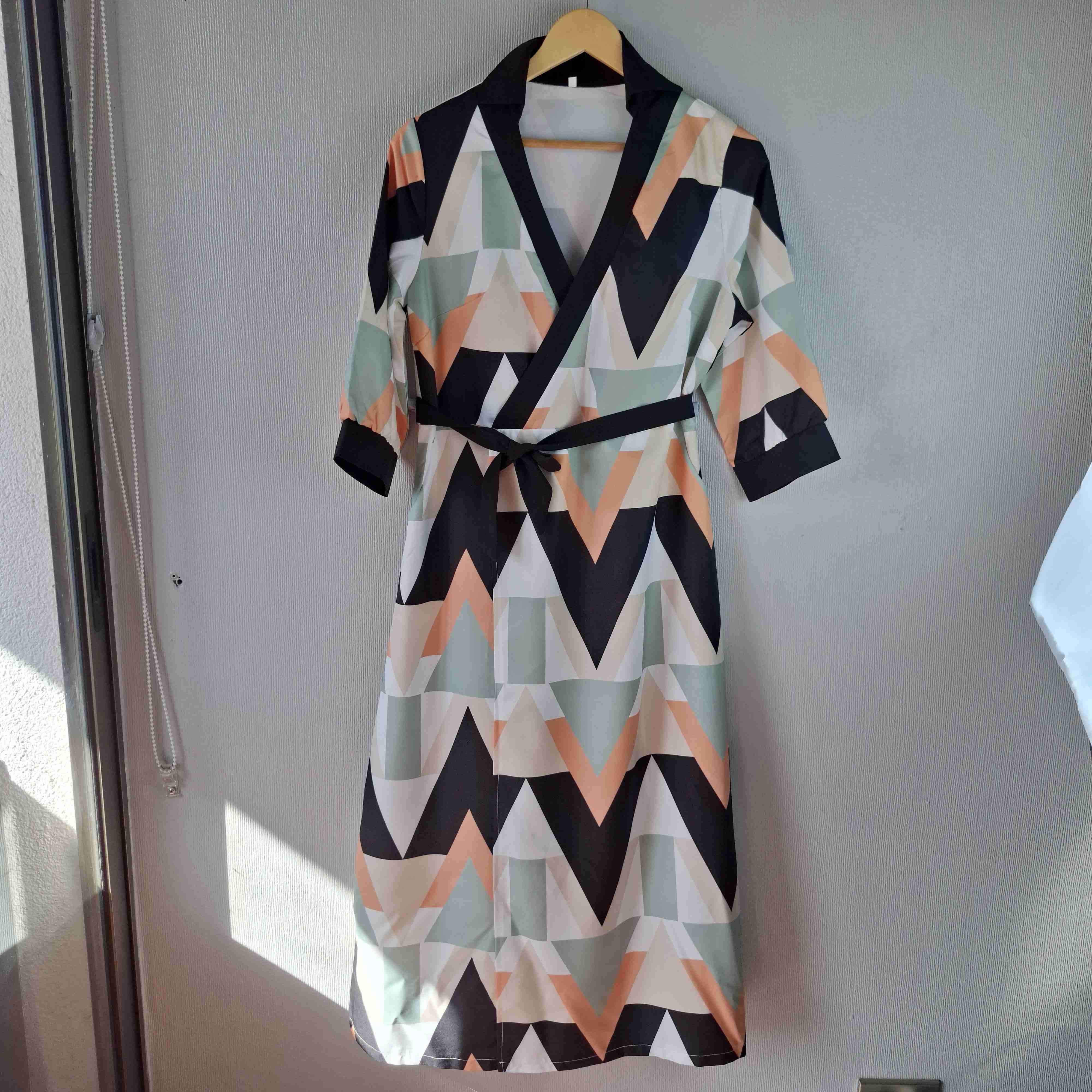 Vestido geométrico multicolor
