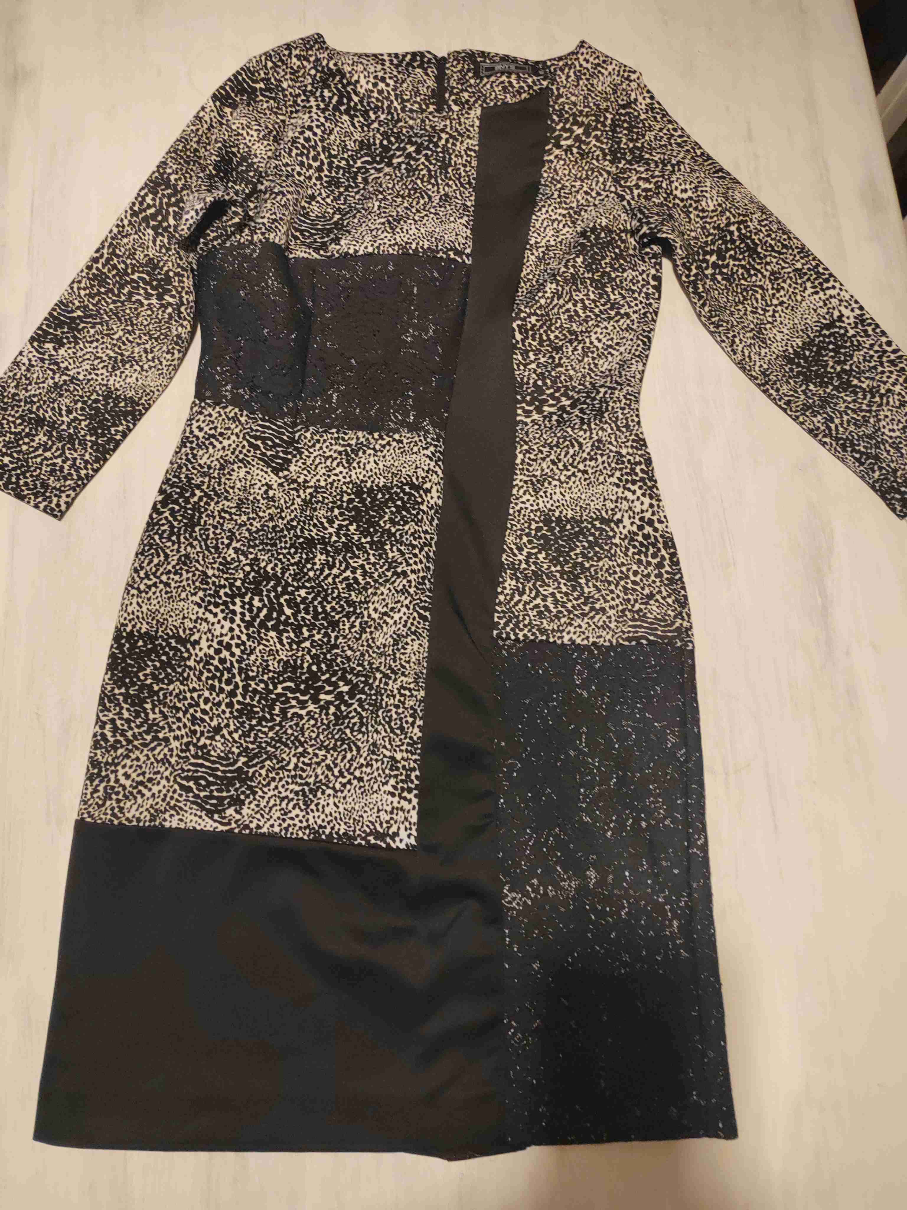 Vestido estampado blanco y negro