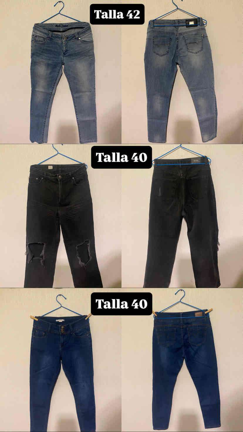 Lote de 3 jeans mixtos talla 40-42