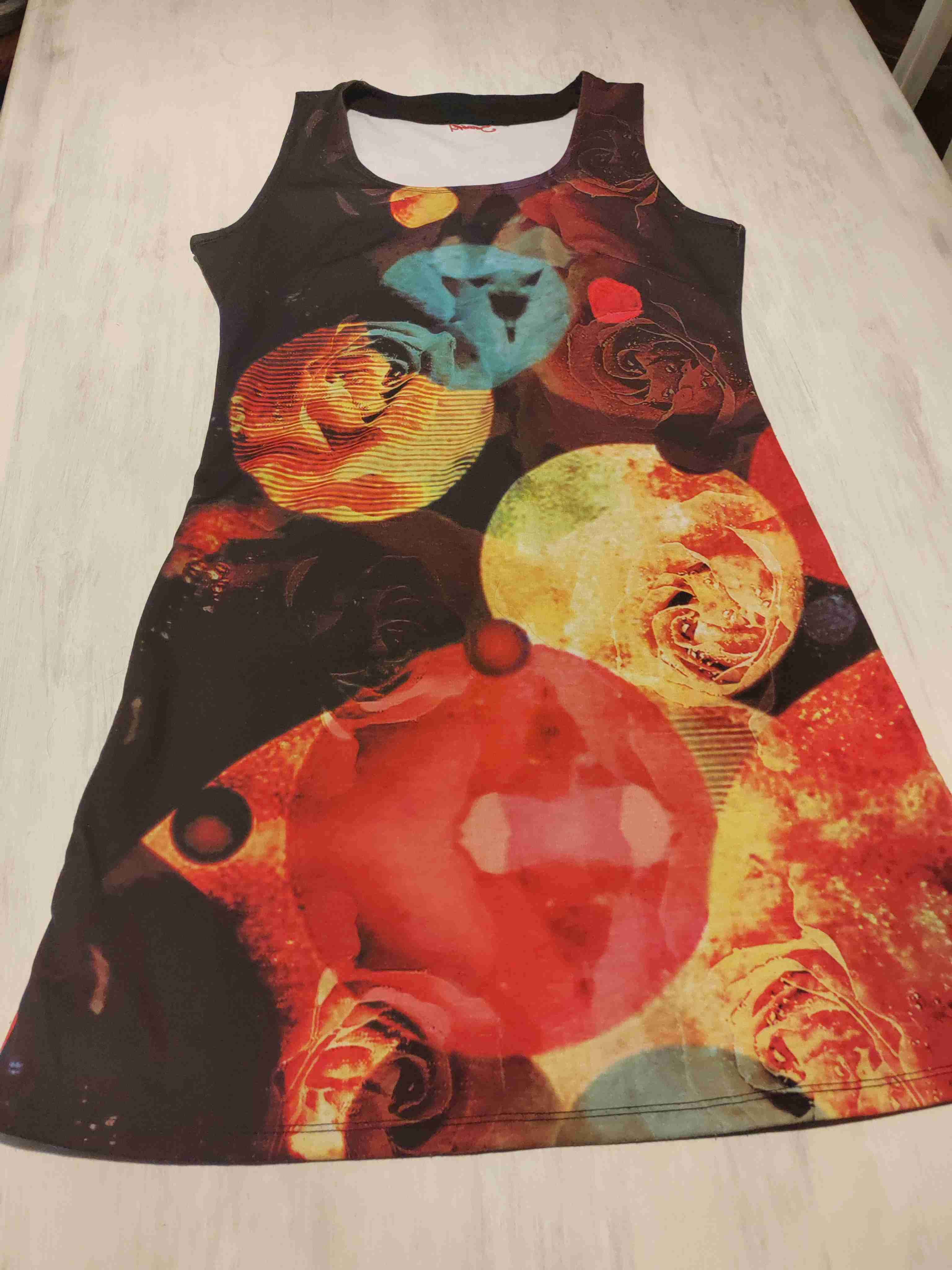 Vestido sin mangas estampado