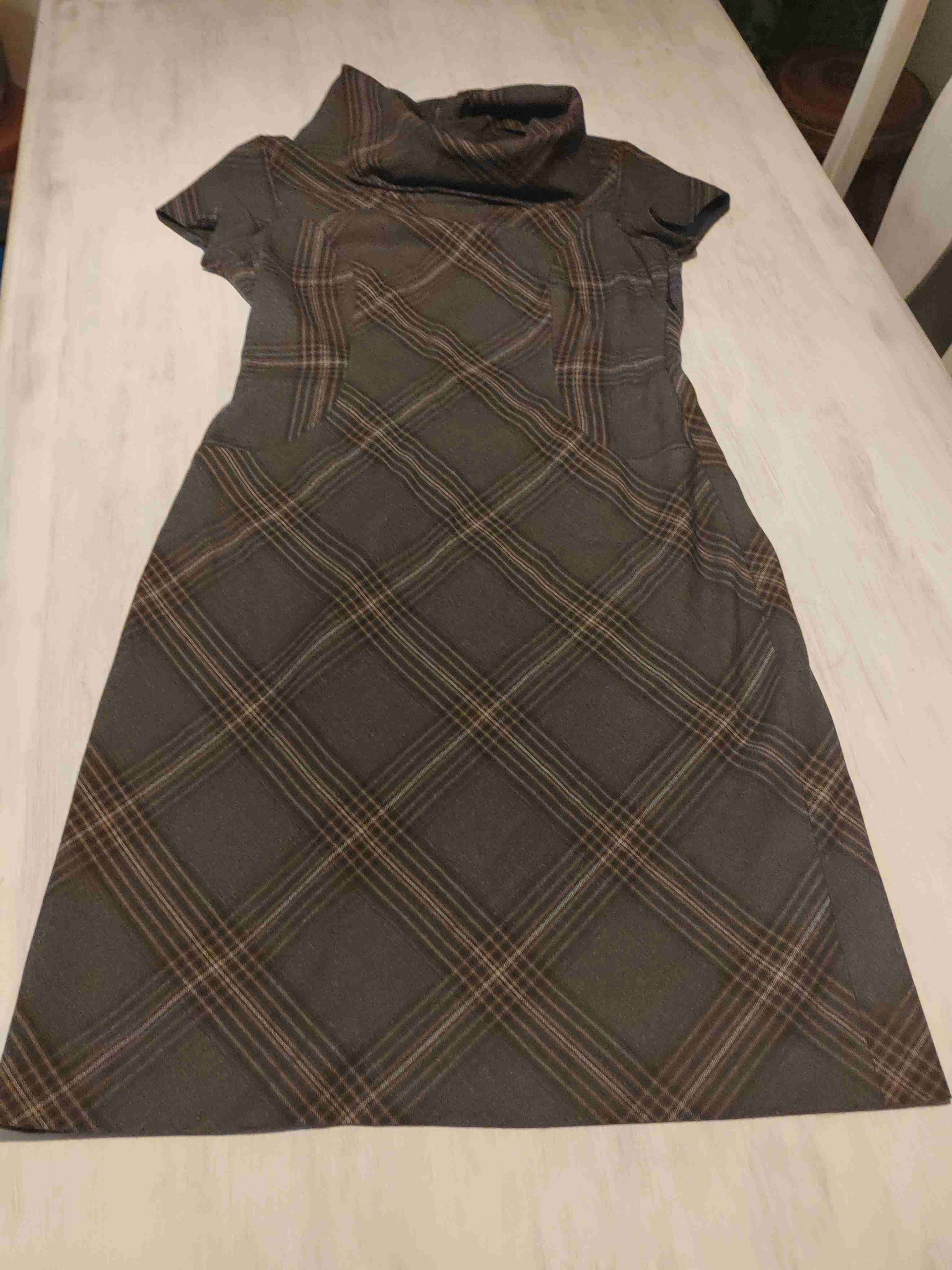 Vestido a cuadros marrón