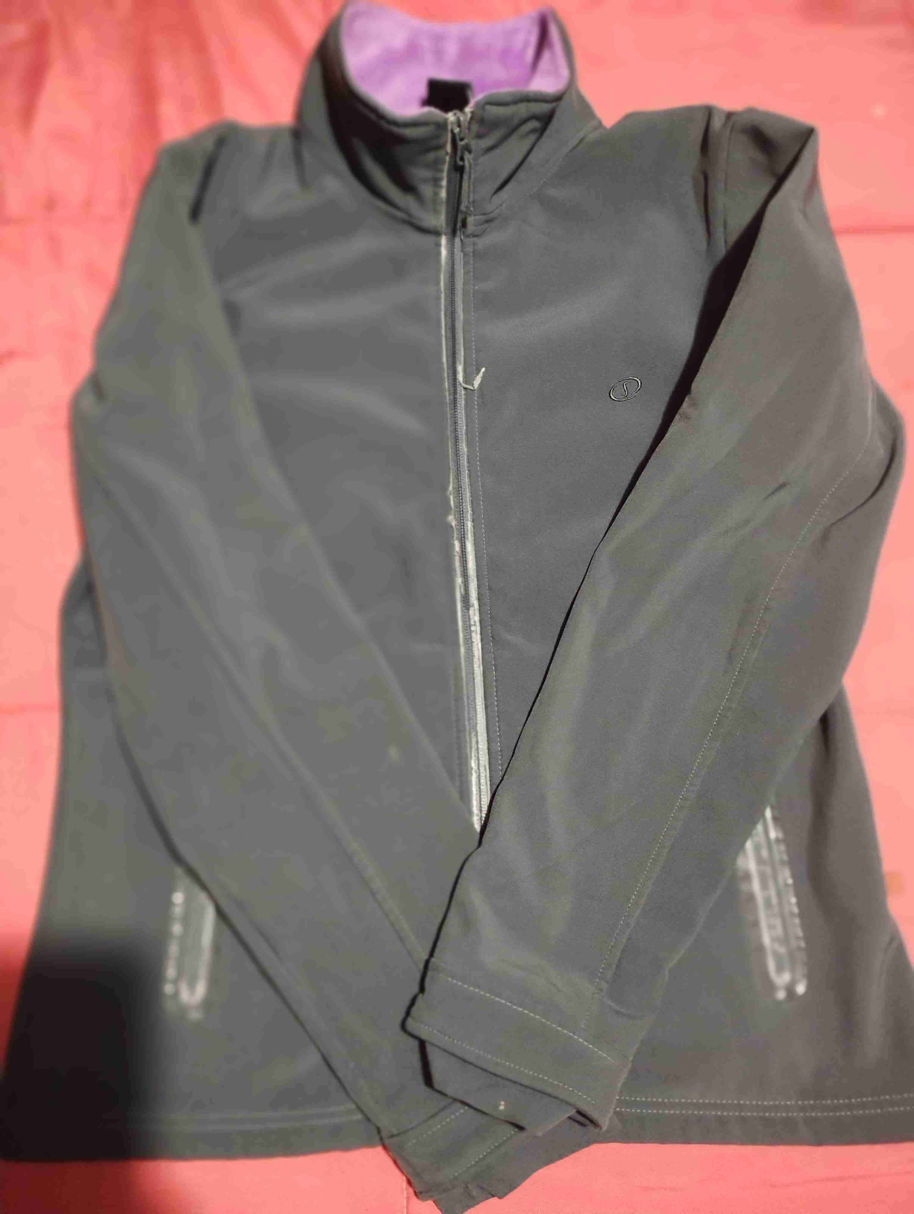 Chaqueta softshell & polar negra con cierre - miniatura 2