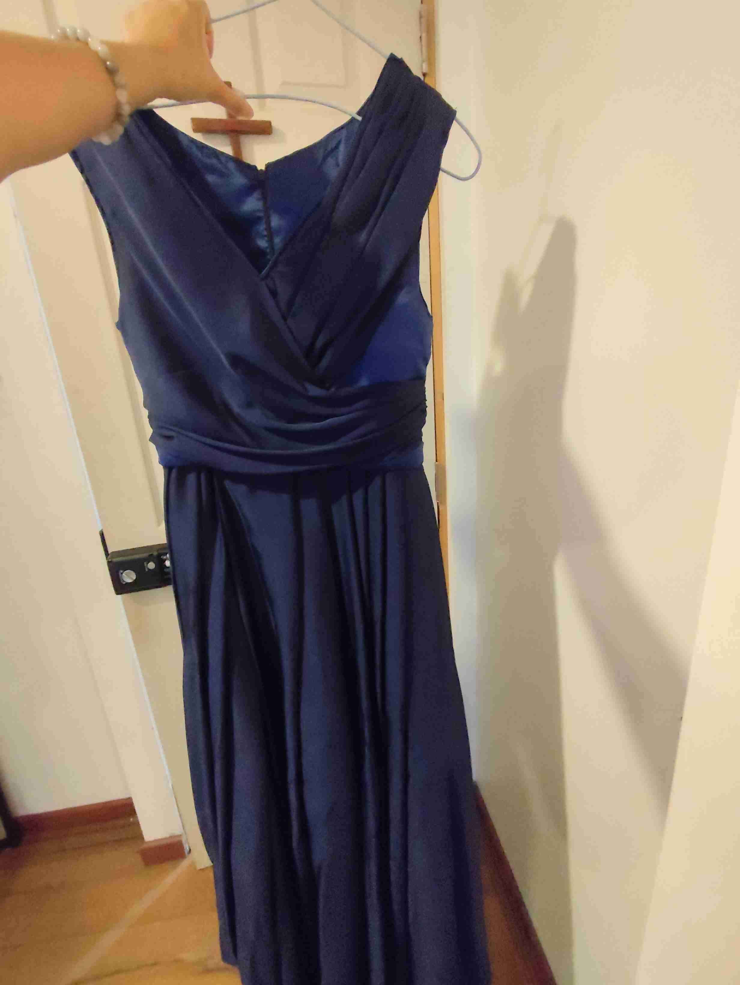 Vestido largo azul elegante