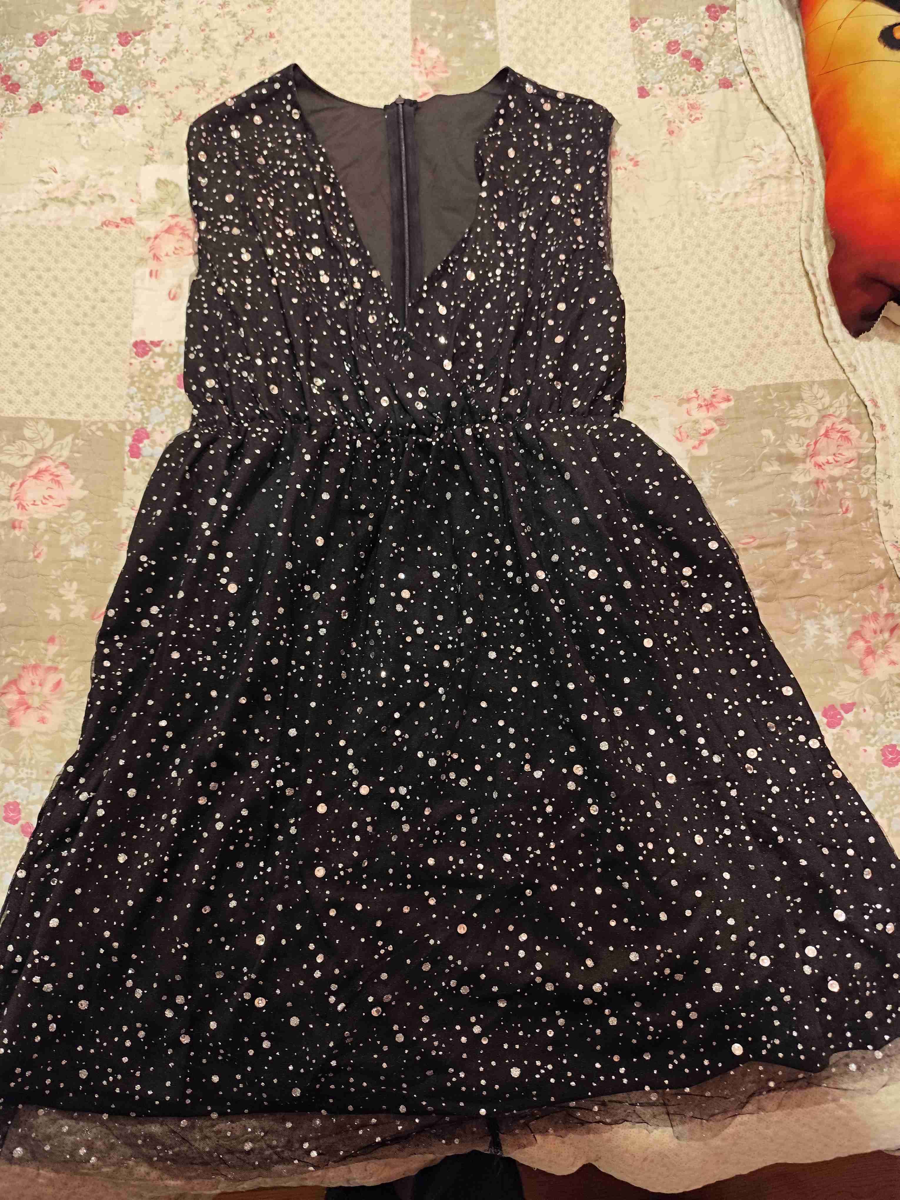 Vestido negro con brillos