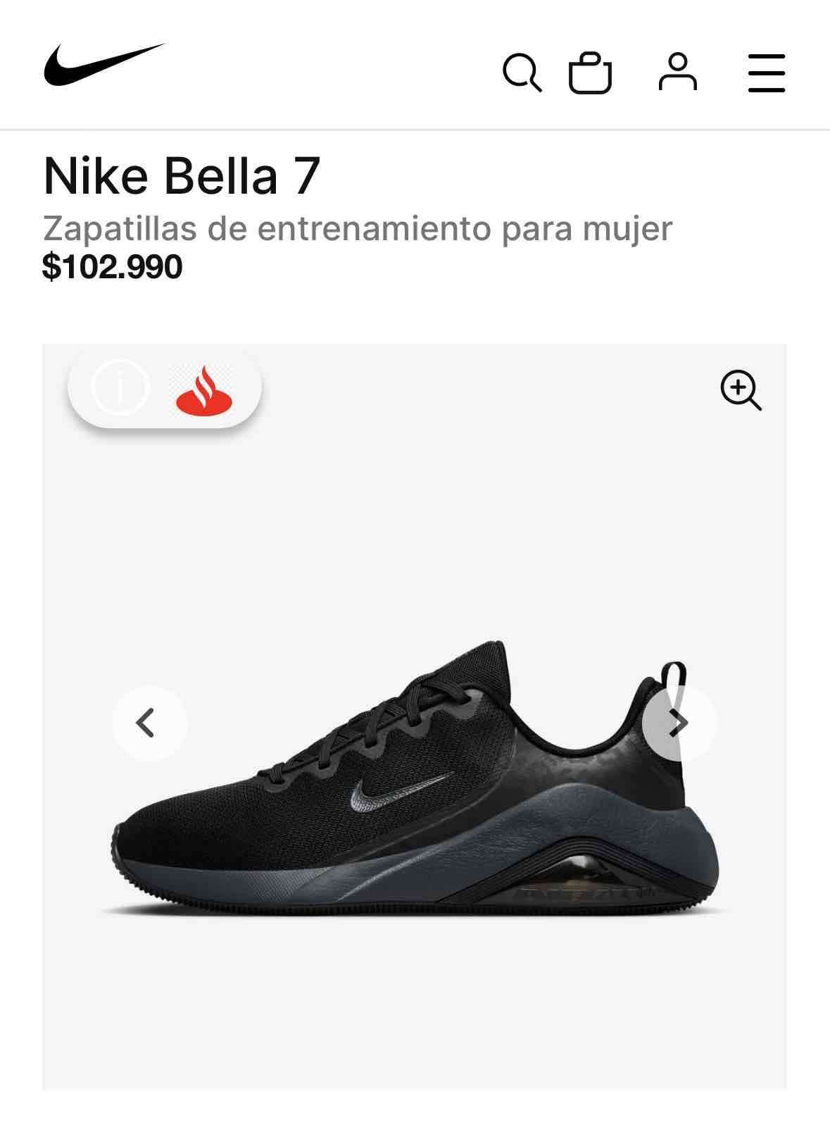 Zapatillas Nike Bella 7 negras, nuevas talla 38