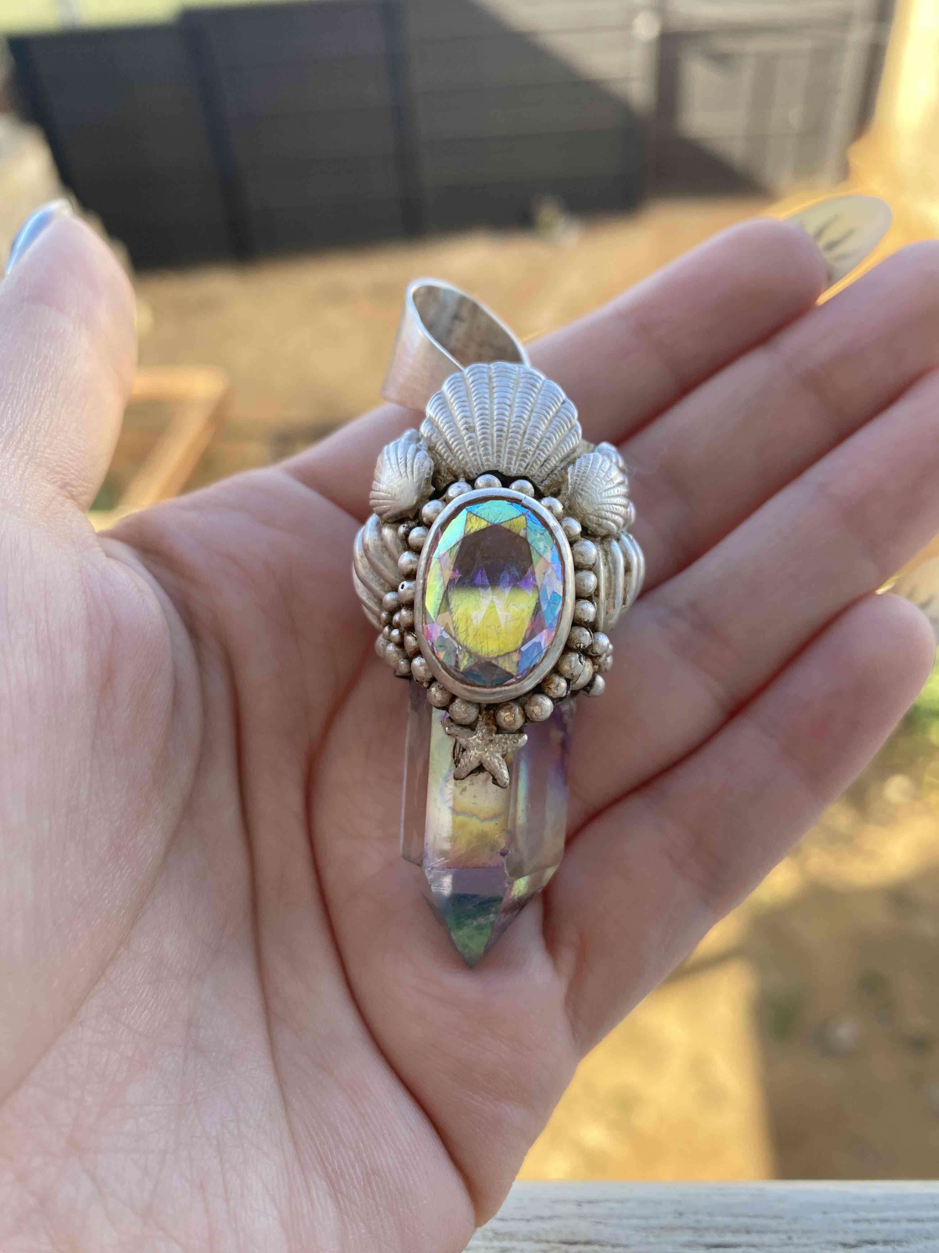 Colgante de cuarzo aura