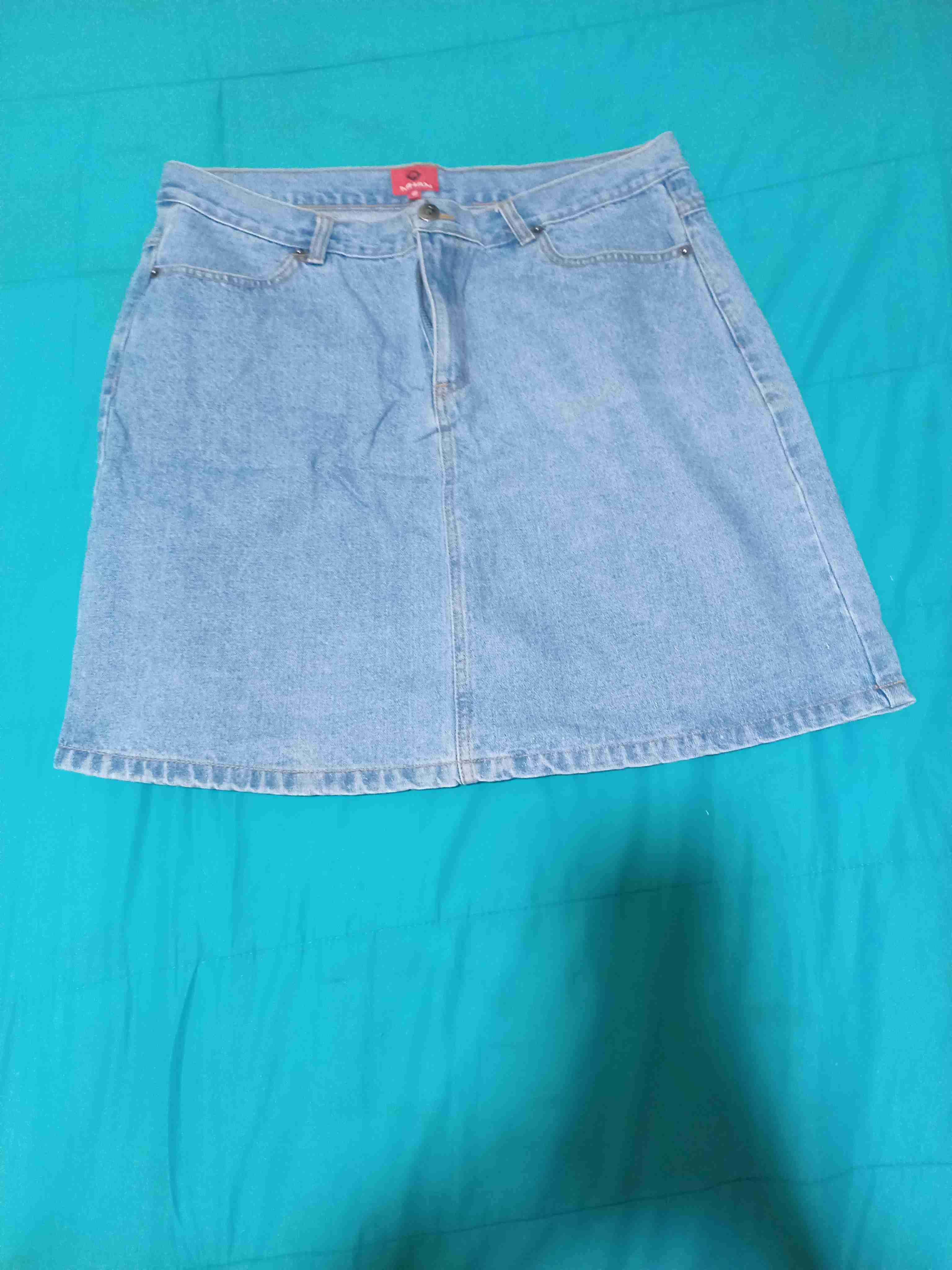 Falda de mezclilla azul